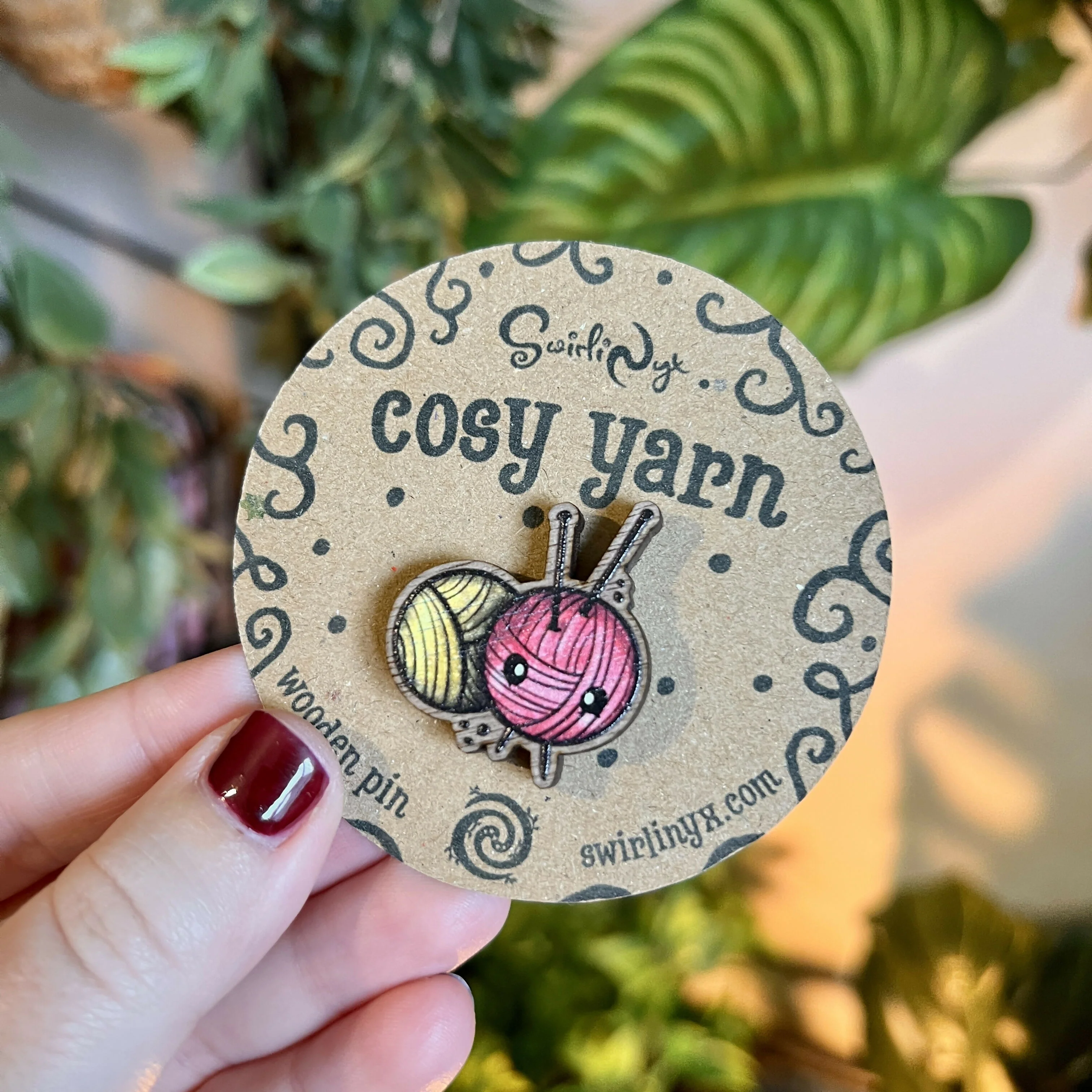 Cosy Yarn Wooden Pin