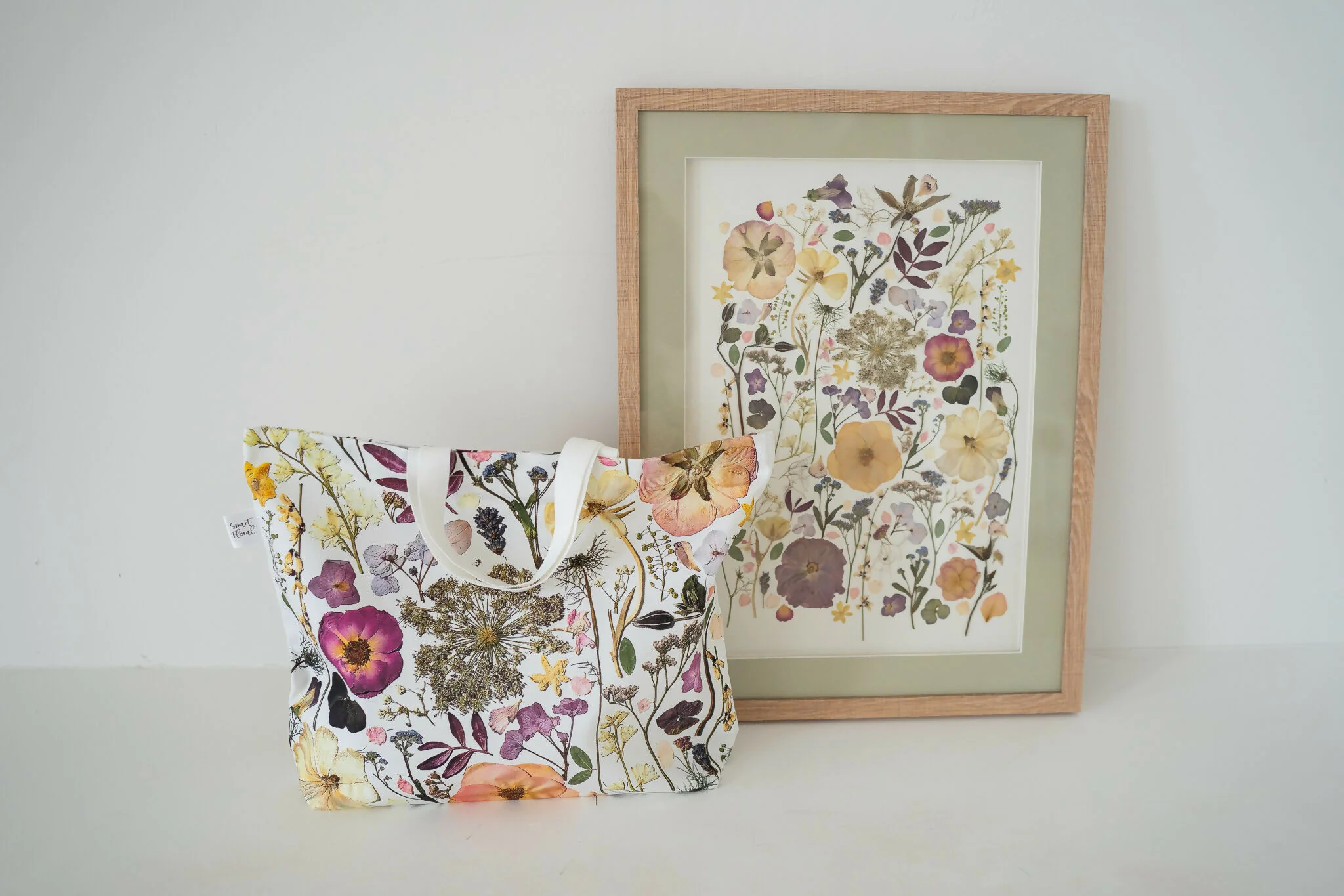 Cotton Pressed Flower Tote Bag - Image 10
