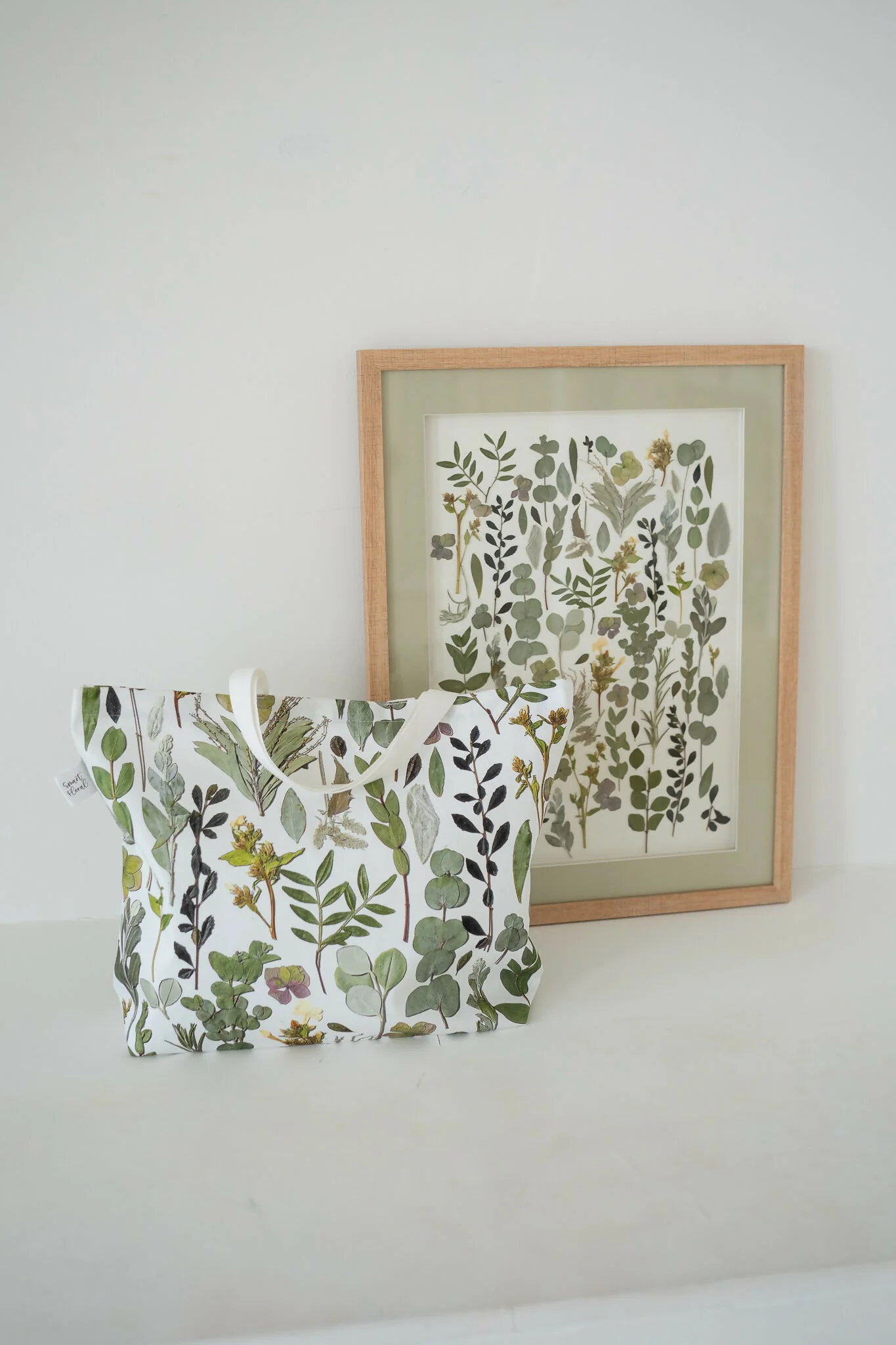 Cotton Pressed Flower Tote Bag - Image 7