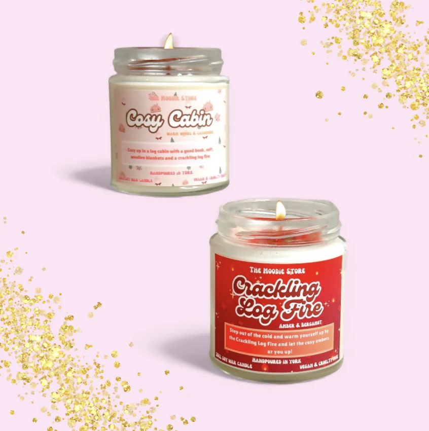 Crackling Log Fire - Amber & Bergamot Fragranced Vegan Soy Wax Candle - Image 5
