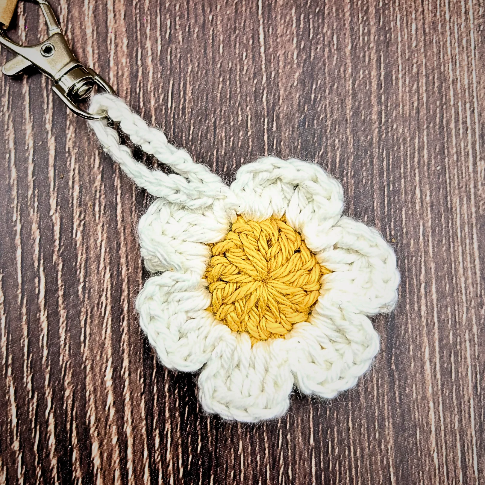 Crochet Flower Keychain