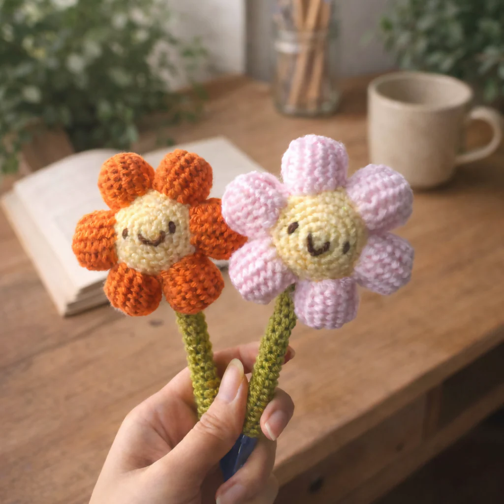Crochet Flower Pen - Image 2