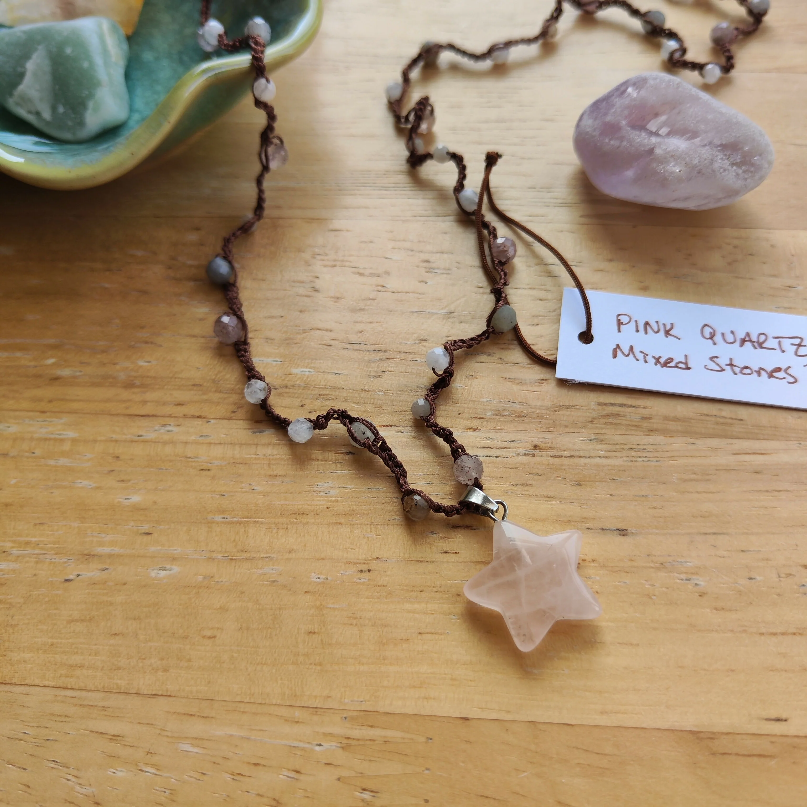 Crochet Gemstone Necklaces