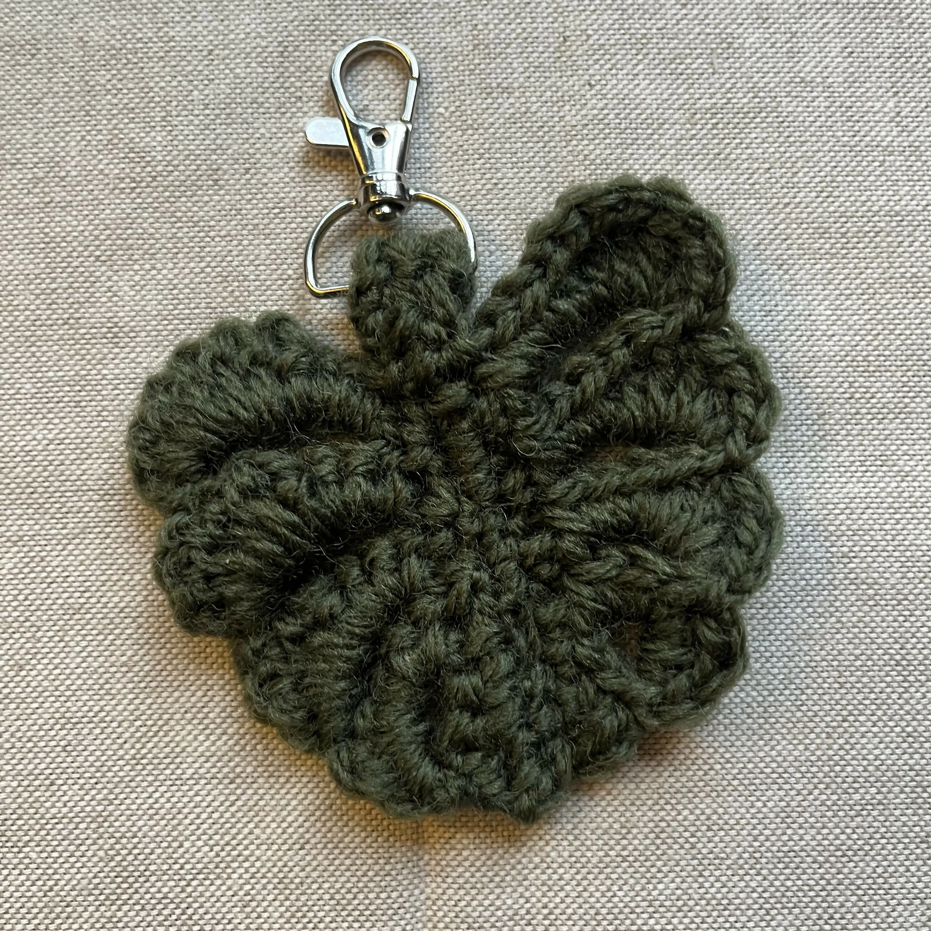Crochet Leaf Key Chain