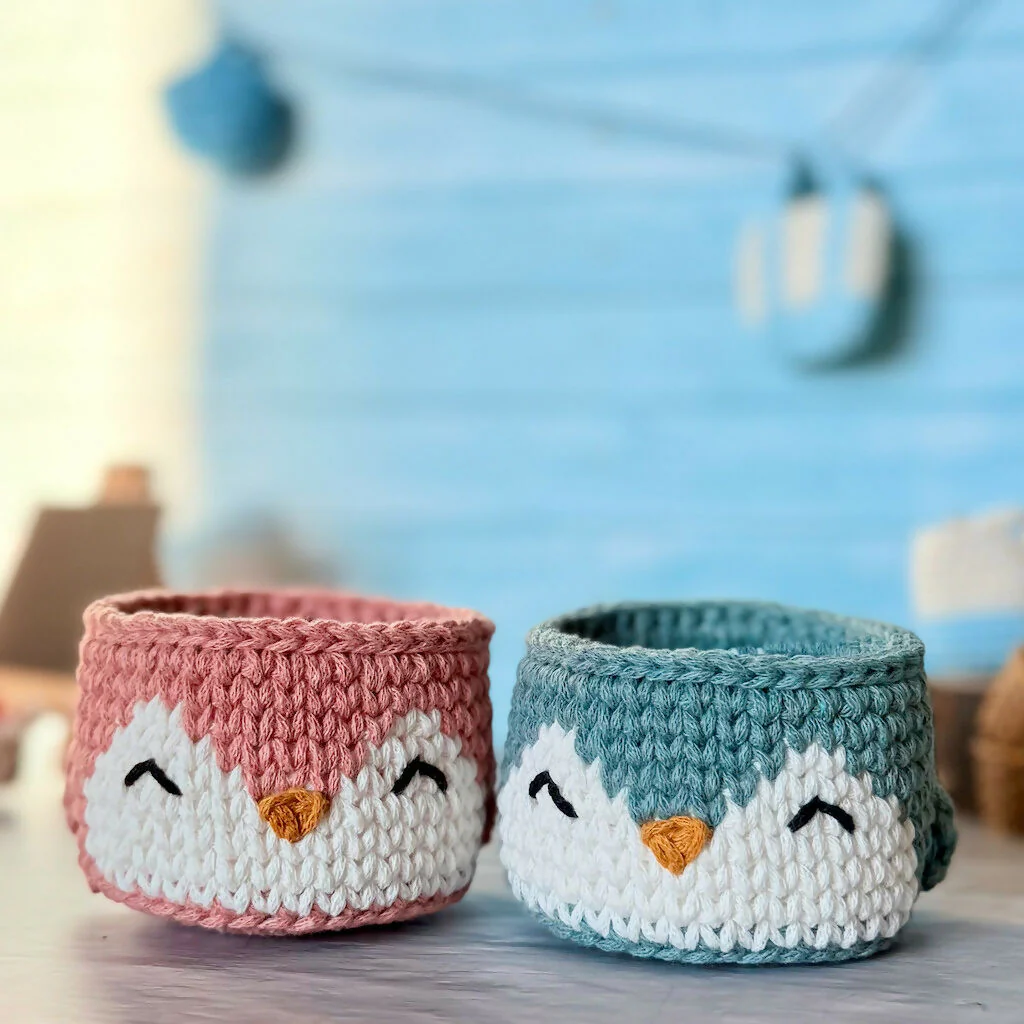 Crochet Petite Penguin Basket - Image 9