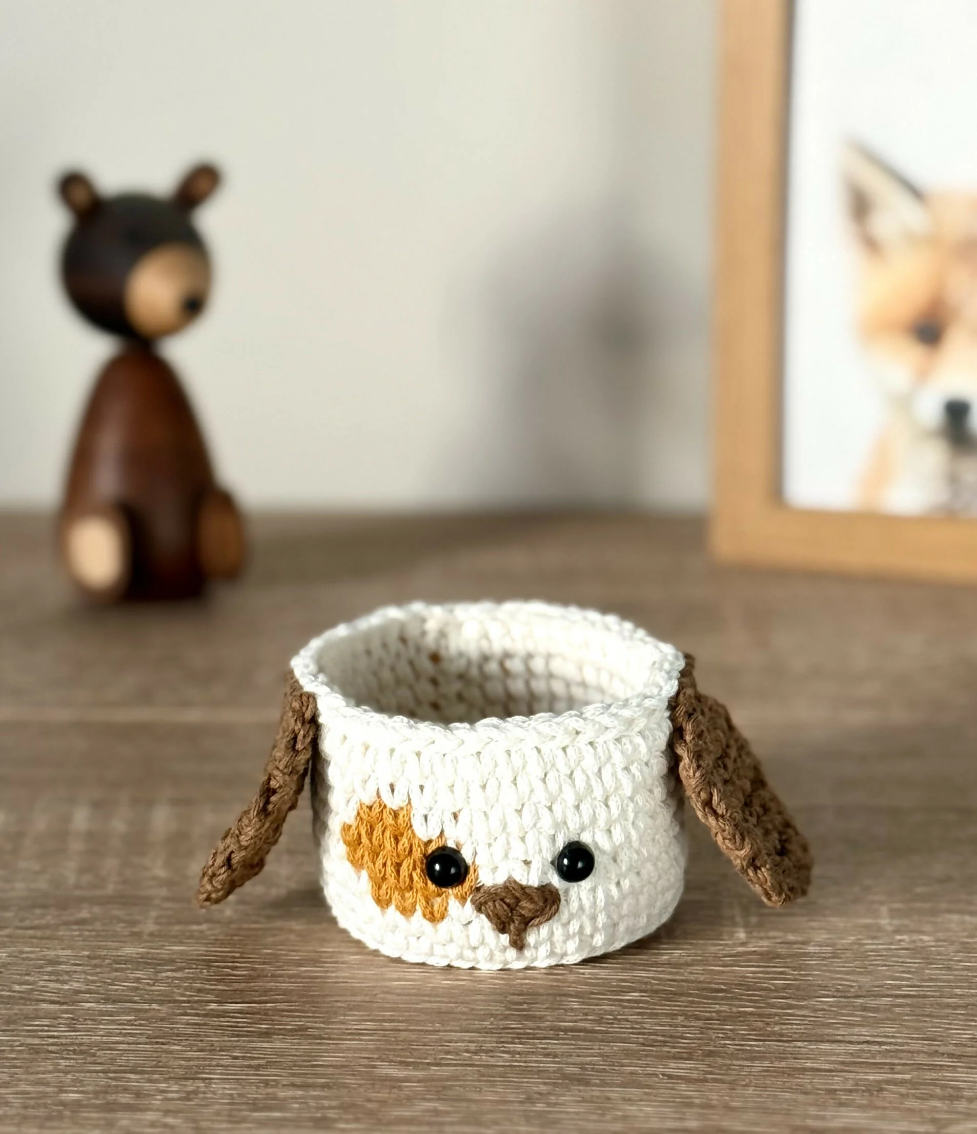 Crochet Miniature Puppy Basket - Image 4