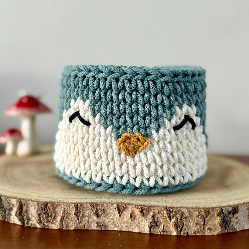 Crochet Penguin Basket - Image 7
