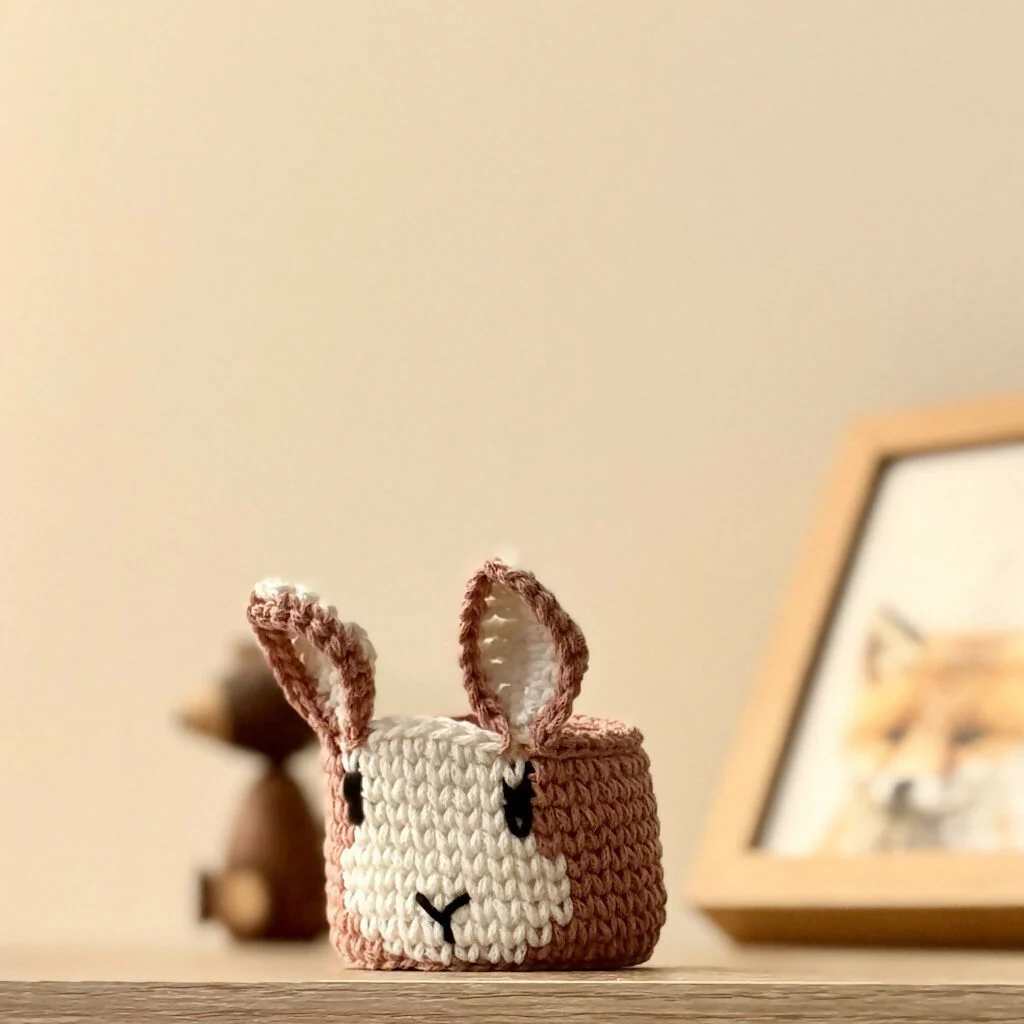 Crochet Petite Rabbit Basket - Image 6