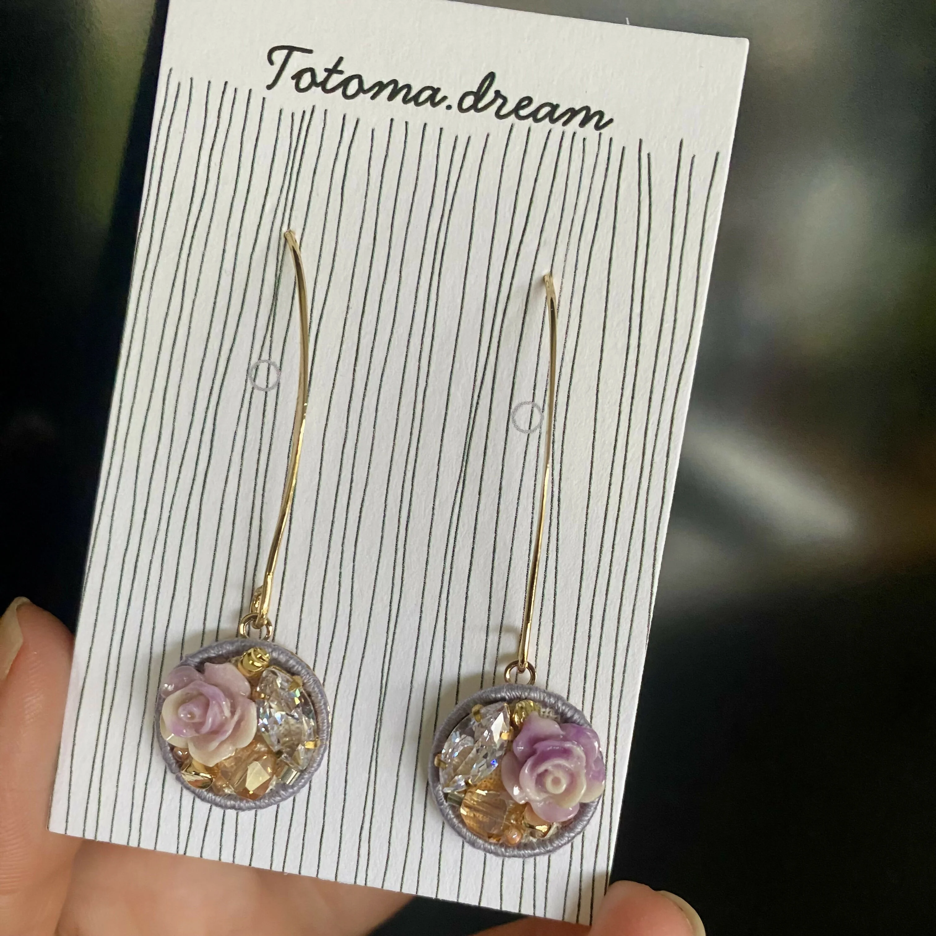 Crystal Earrings (Long Hook) - Image 2