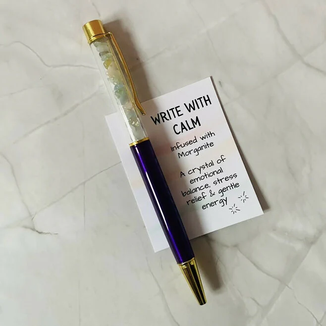 Crystal Infused Pen - Calm (Morganite) - Image 3