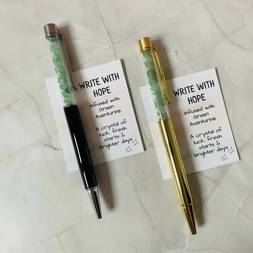 Crystal Infused Pen - Hope (Green Aventurine)