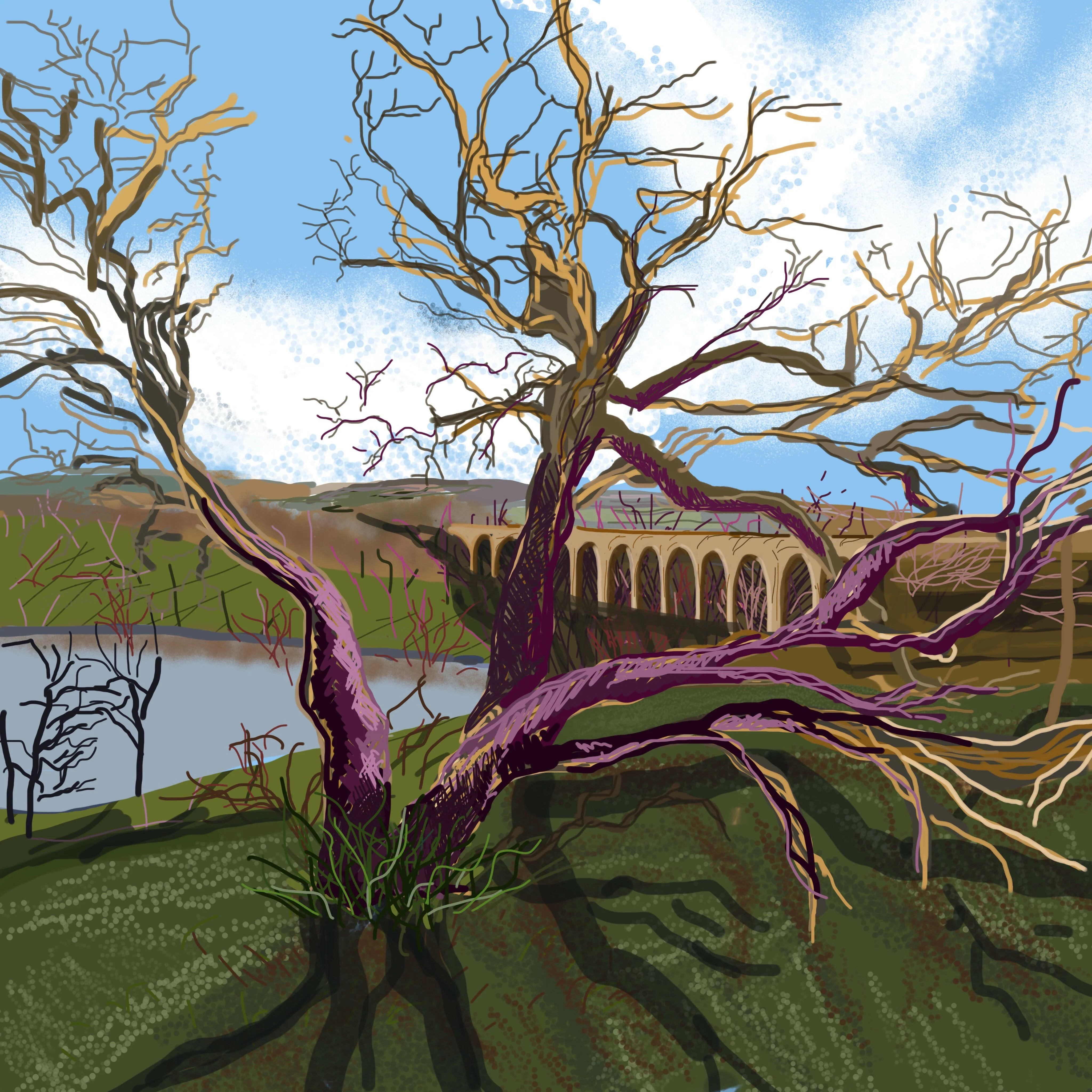 Cullingworth. Viaduct Greetings Card