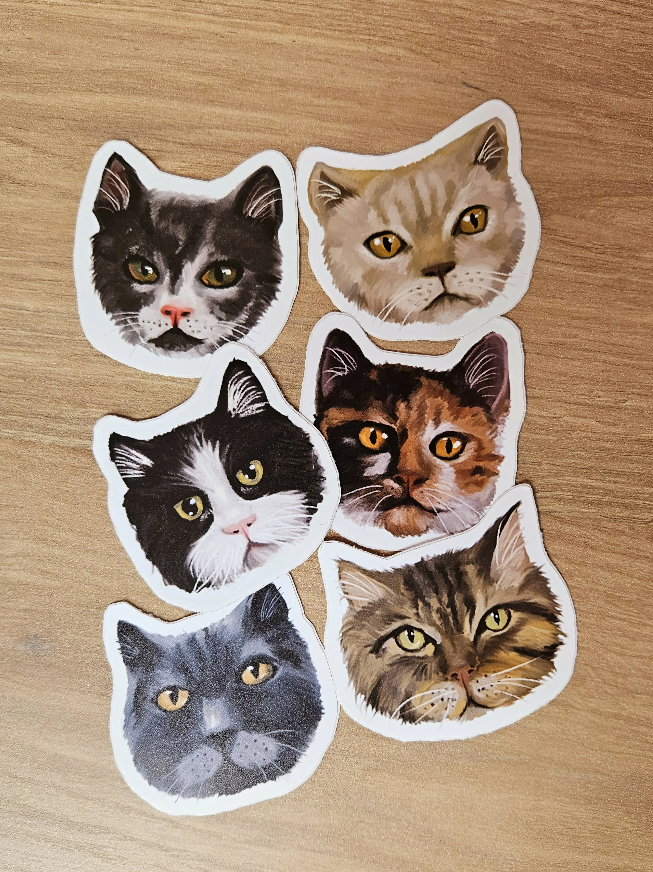 Cute Cat Face Vinyl Stickers - Image 8