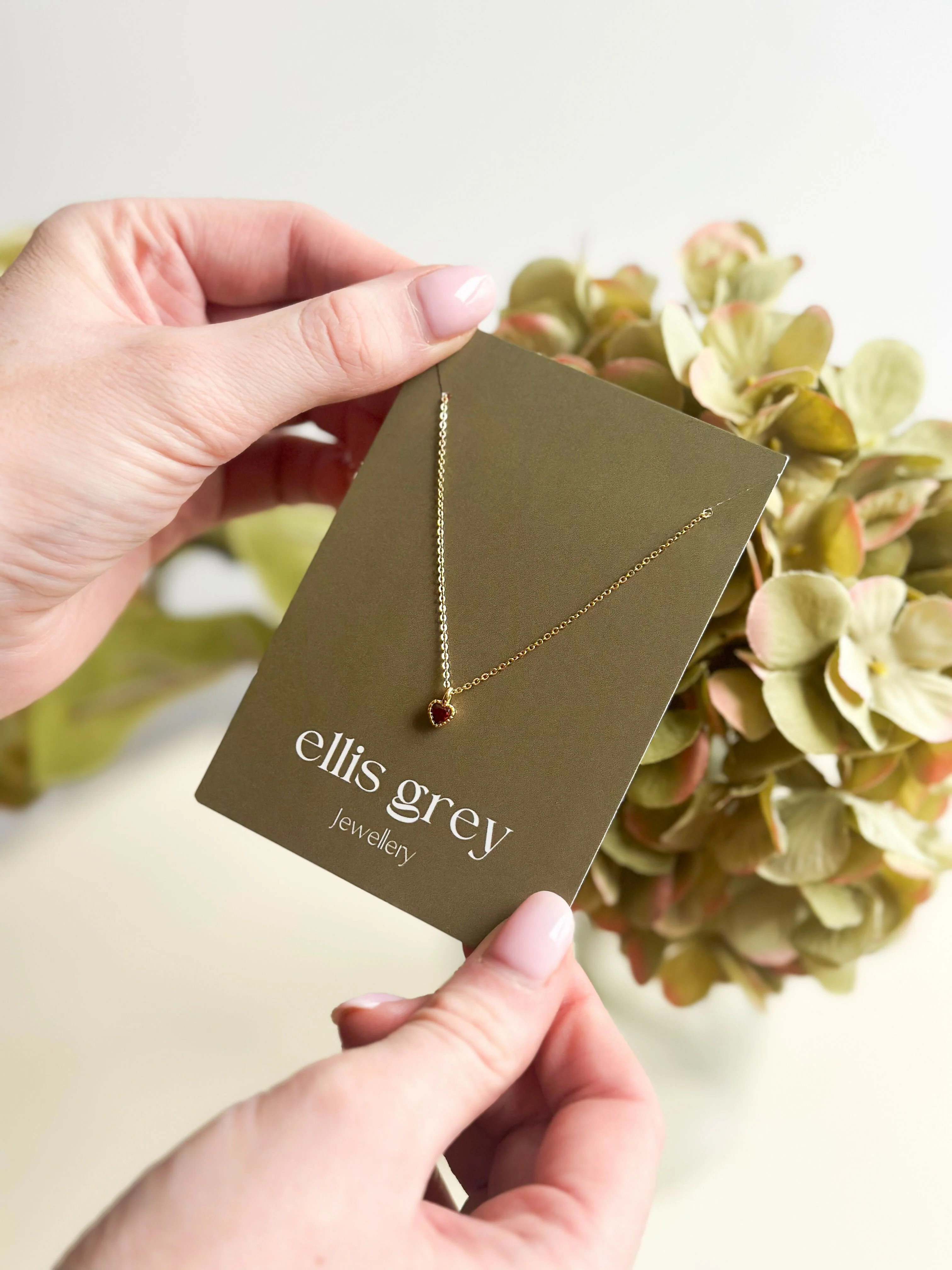 CZ Heart Charm Necklace