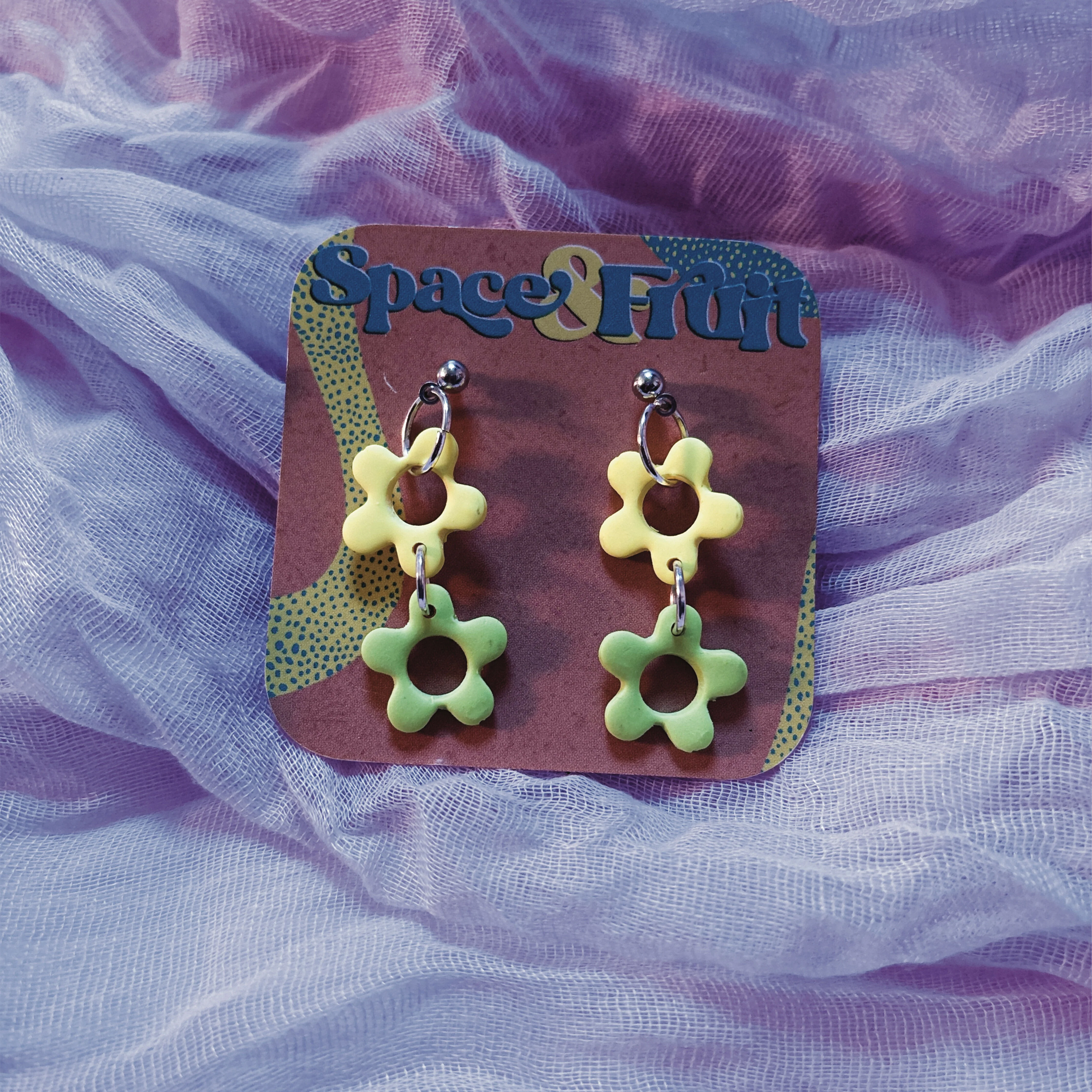 Daisy Chain Polymer Clay Earrings