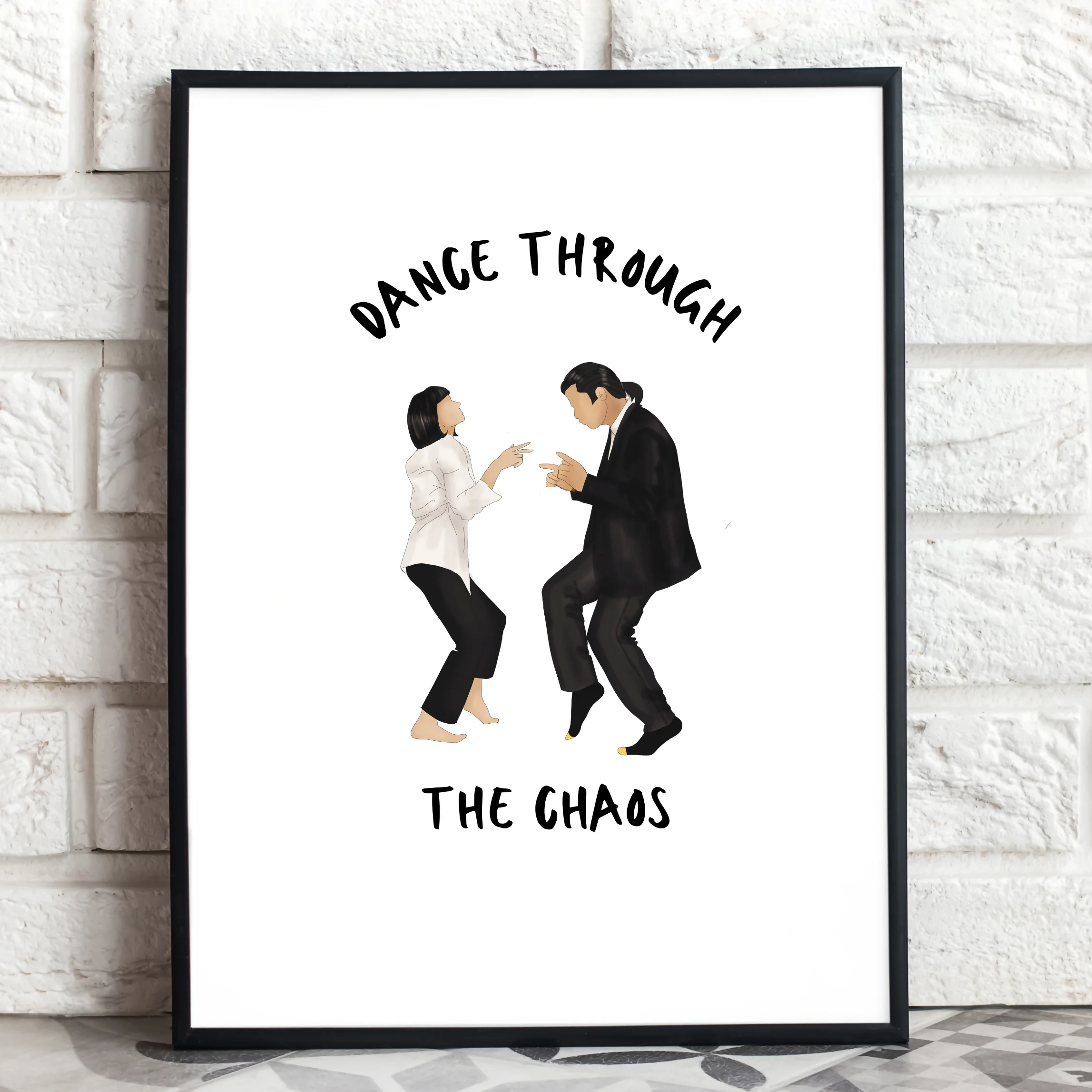 Dance Through The Chaos - Pulp Fiction Inspired Illustration