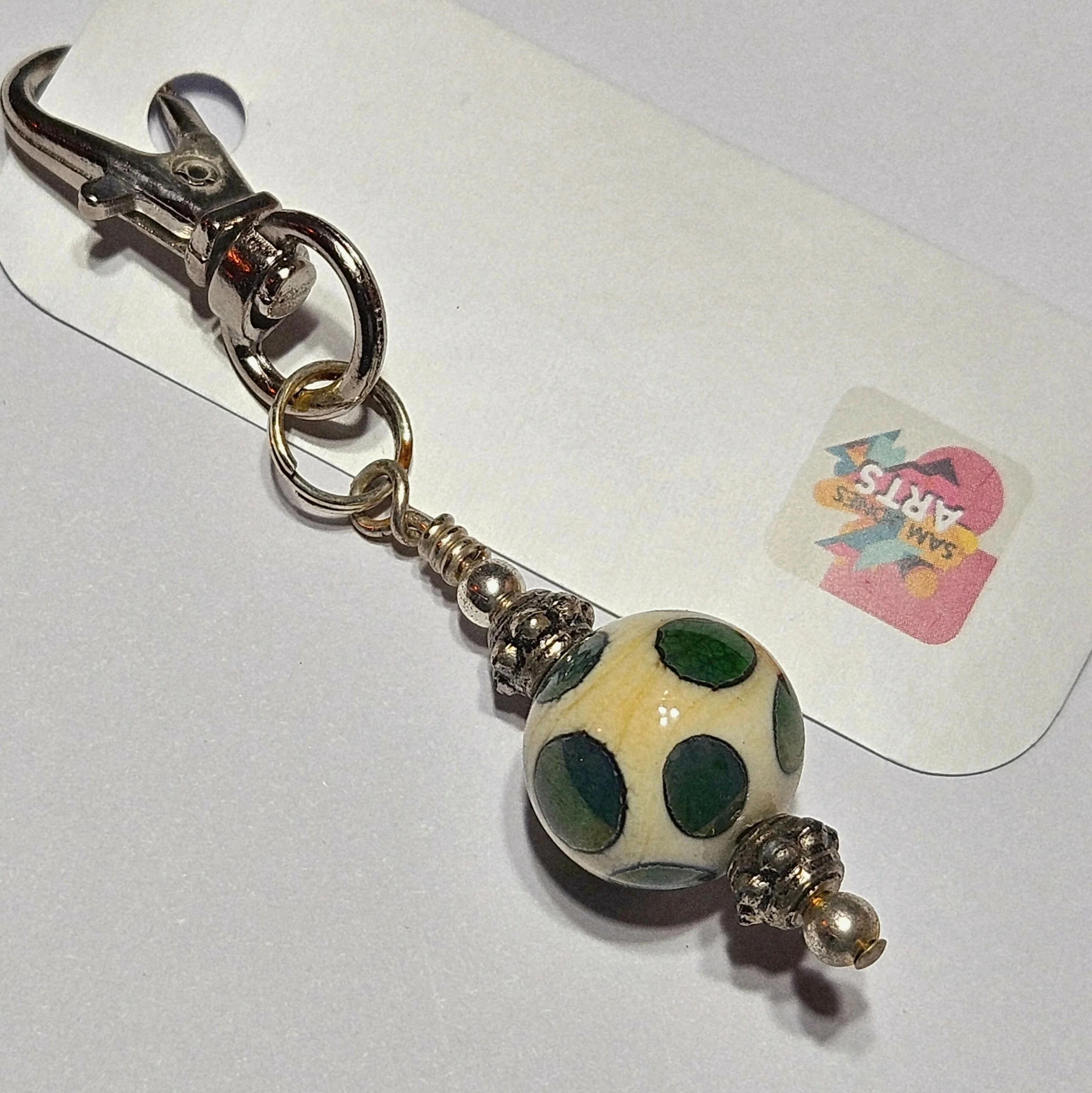 DECORATIVE GLASS BAG CHARM/KEYRING - Image 5