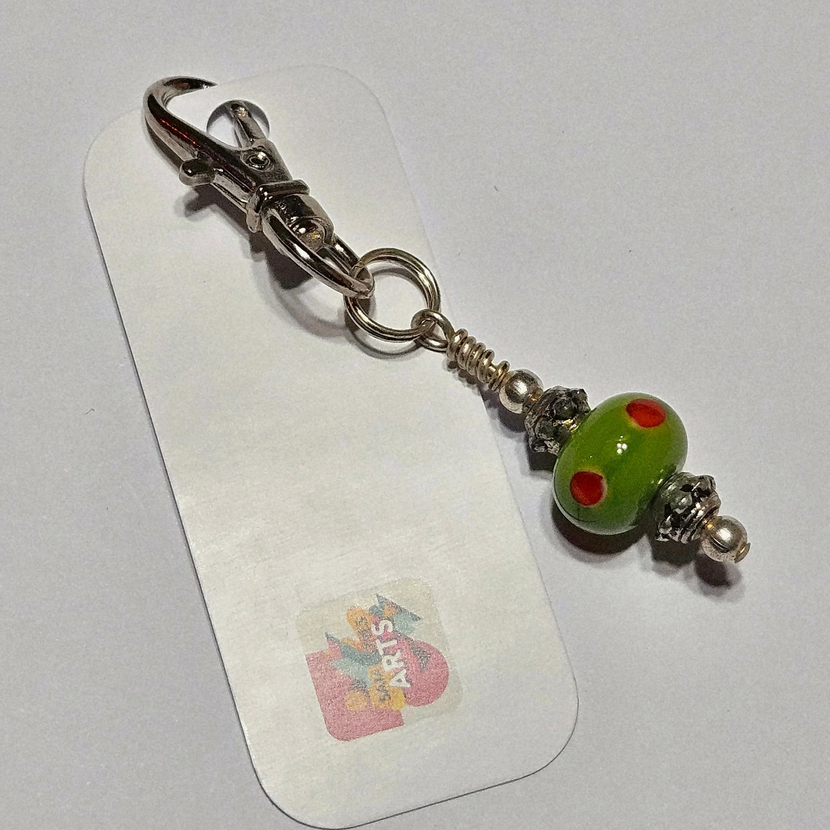 DECORATIVE GLASS BAG CHARM/KEYRING - Image 9