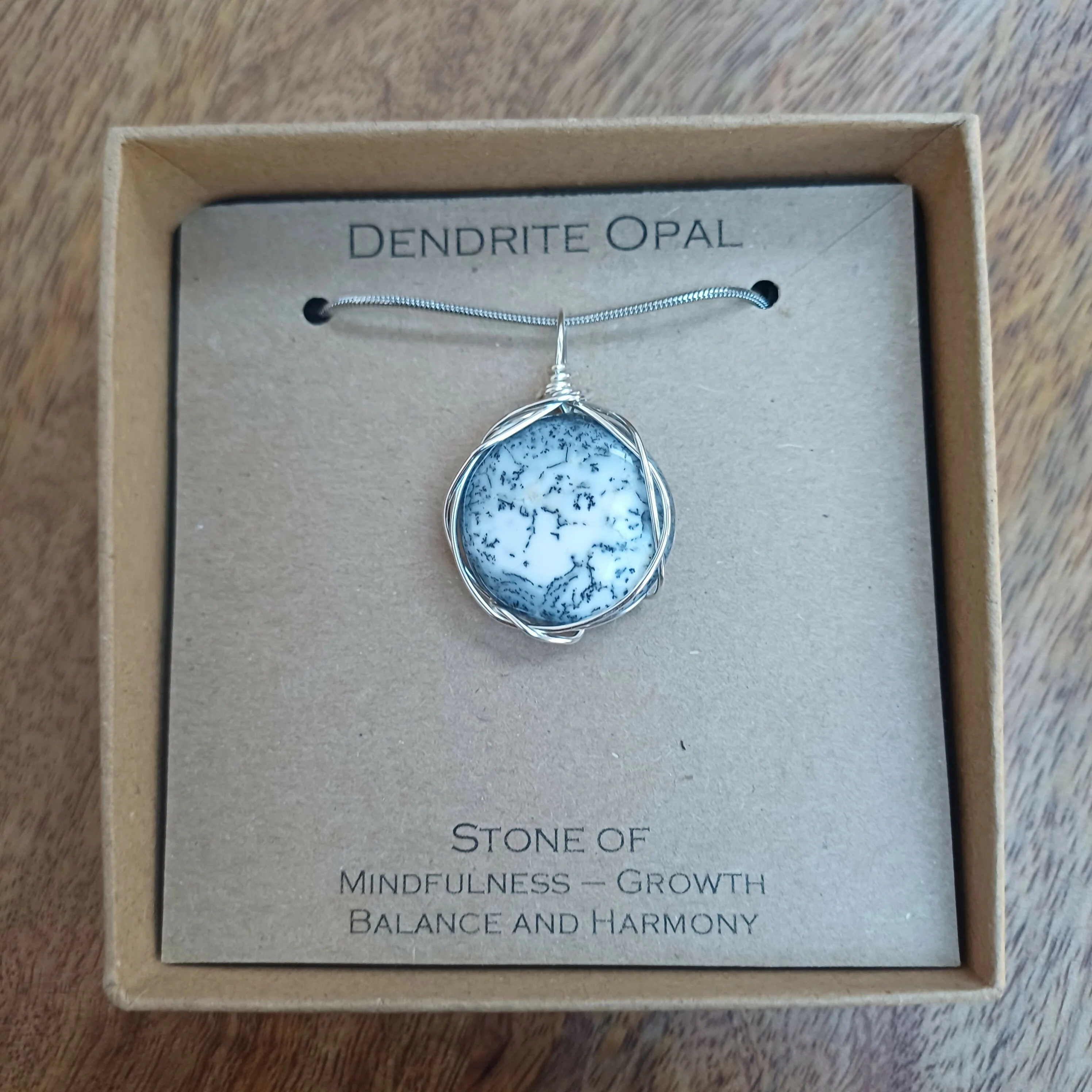 Dendrite Opal Wire Wrapped Pendant