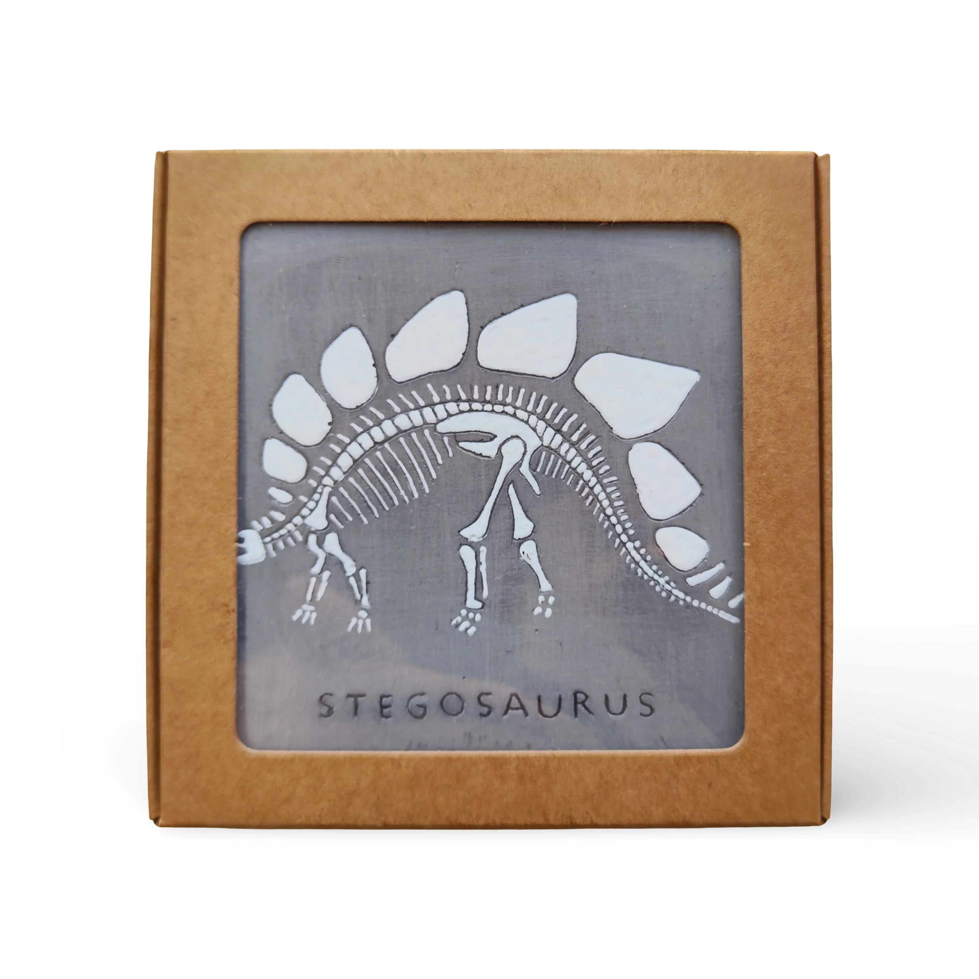 Dinosaur Skeleton: Stegosaurus / Original Artwork / Ready-to-hang Relief Wall Art / Limited Edition of 25 - Image 2
