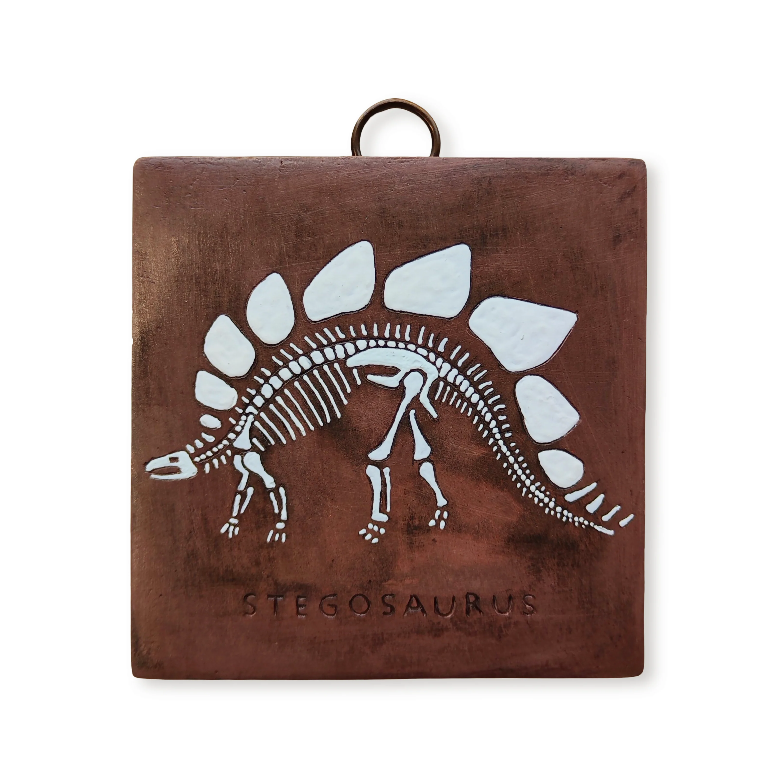Dinosaur Skeleton: Stegosaurus / Original Artwork / Ready-to-hang Relief Wall Art / Limited Edition of 25 - Image 3