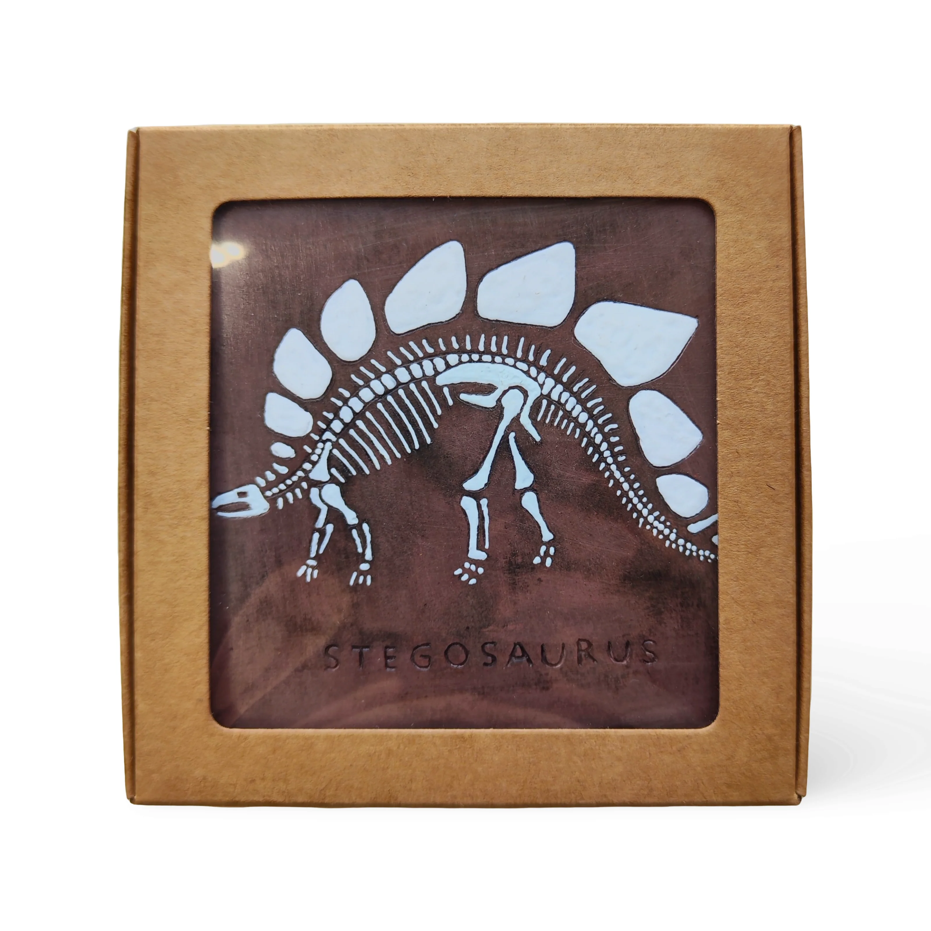 Dinosaur Skeleton: Stegosaurus / Original Artwork / Ready-to-hang Relief Wall Art / Limited Edition of 25 - Image 4