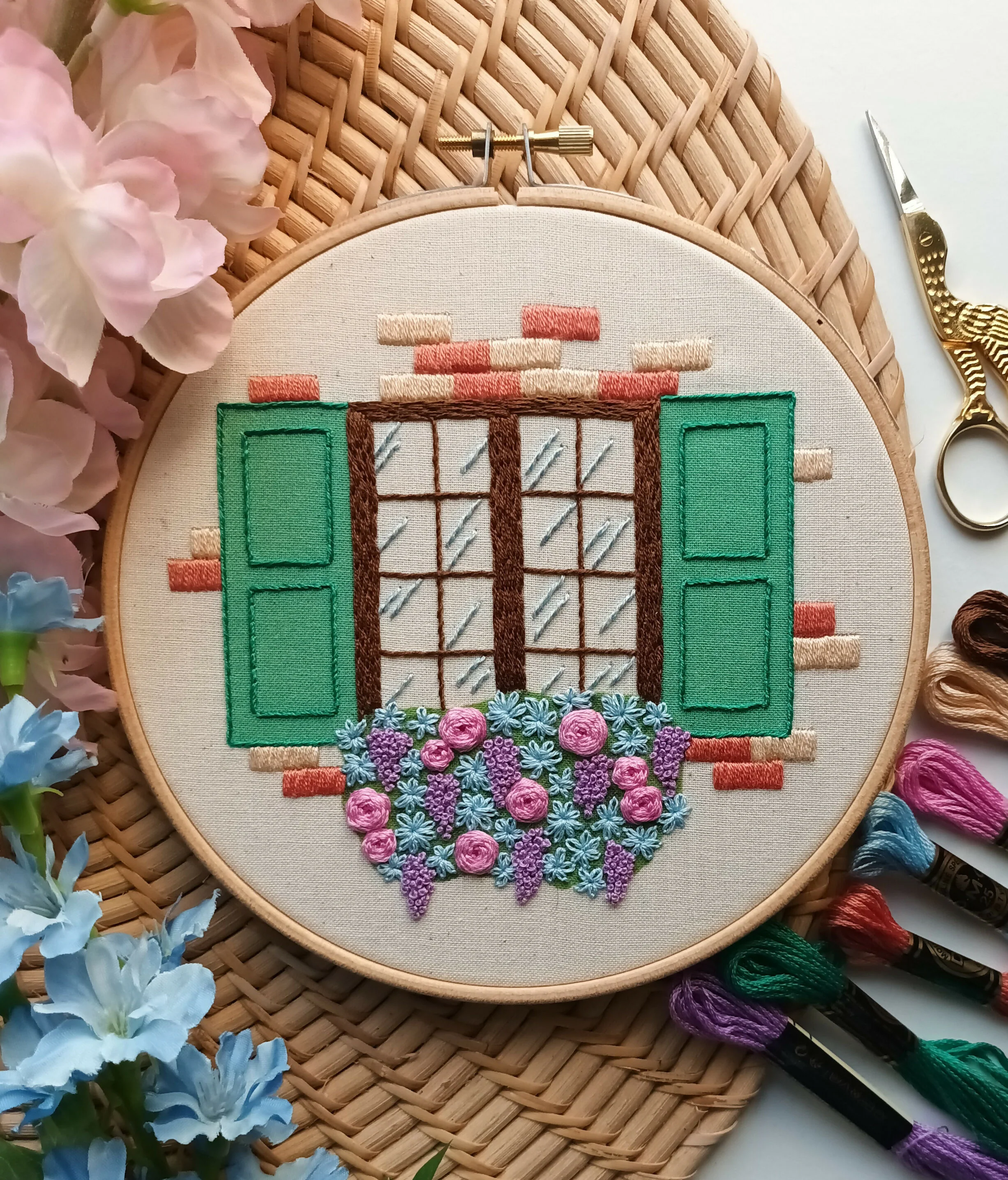 DIY Embroidery Kit For Beginners - Window Flowers - Image 3