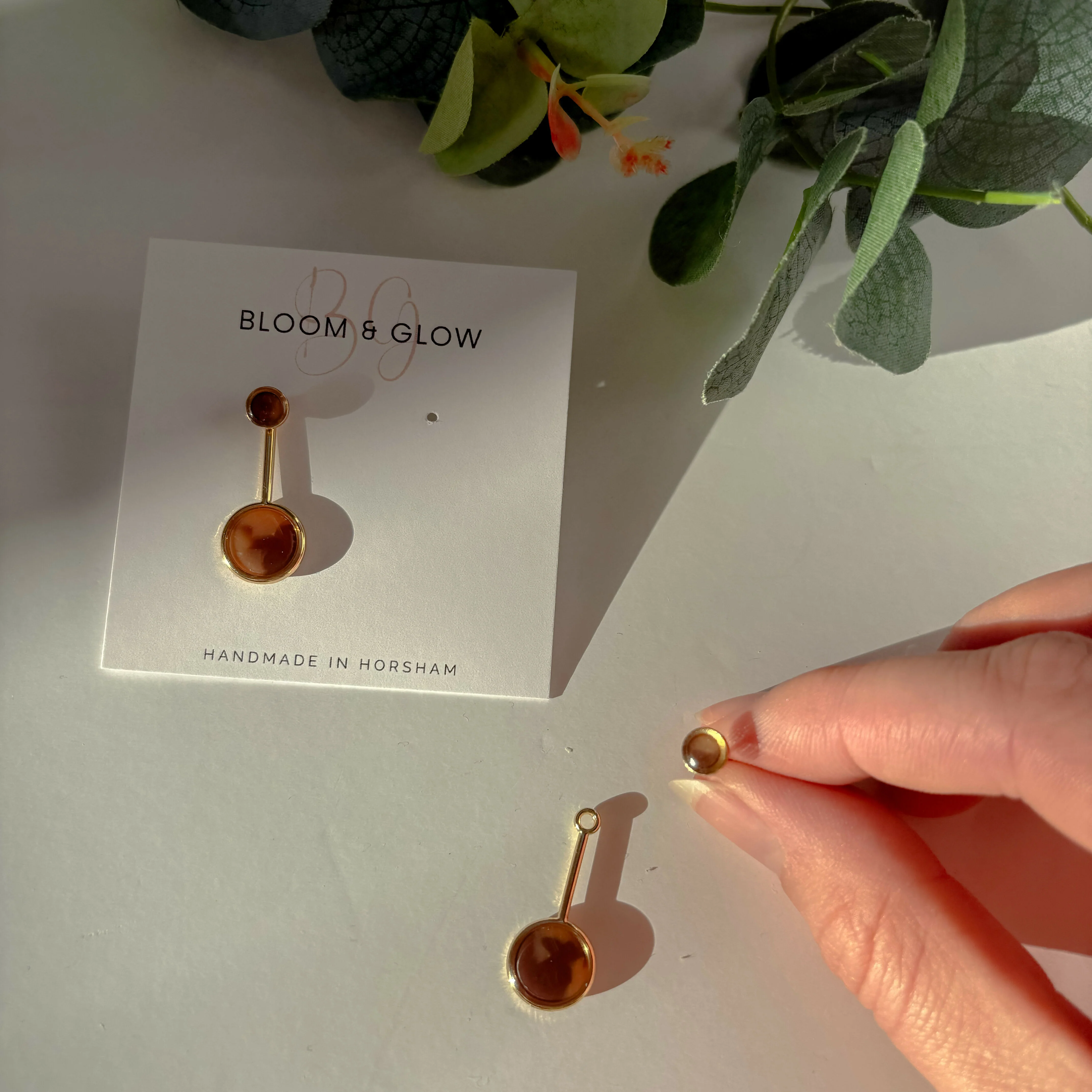 Double Circle 2 in 1 Drop Earrings - Image 7