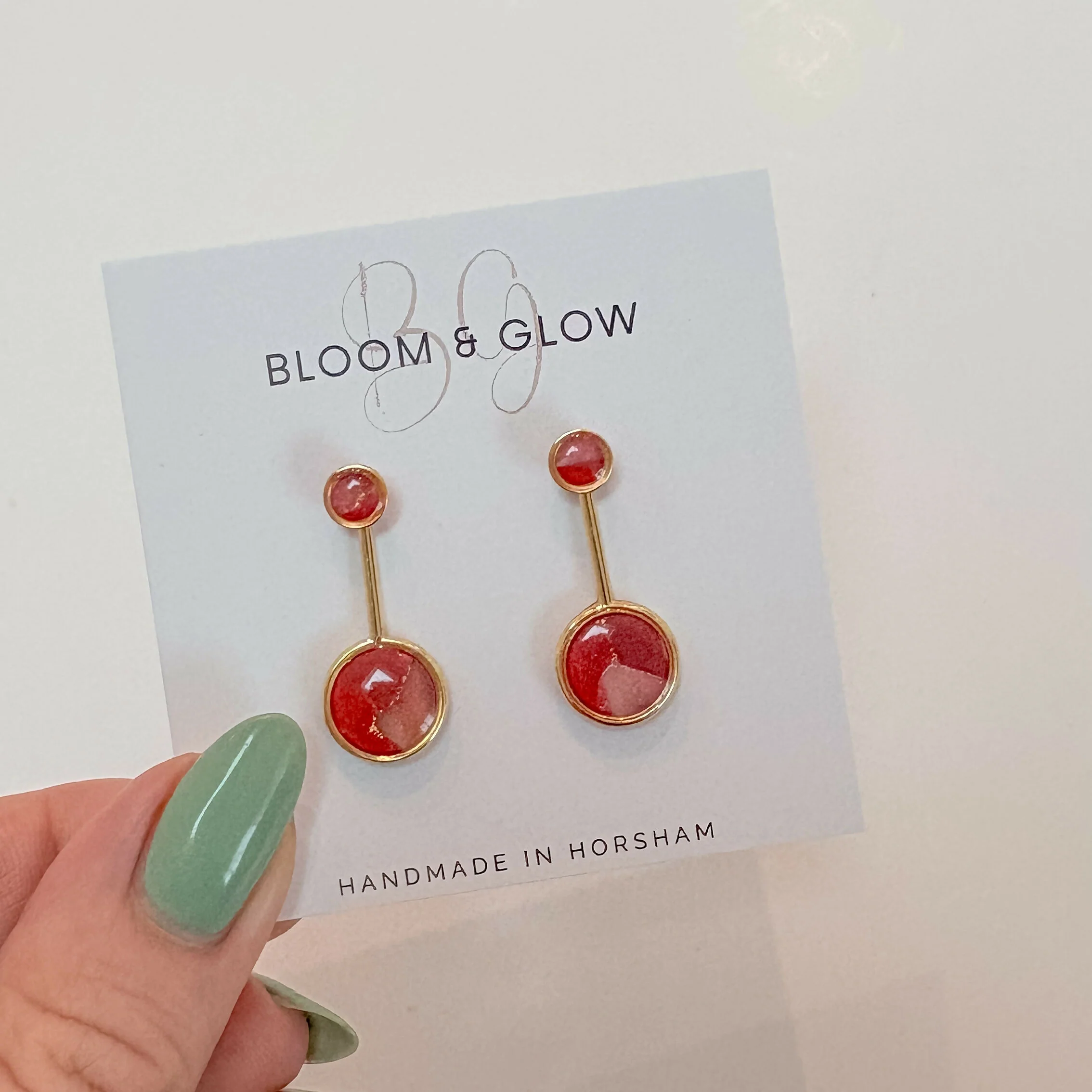 Double Circle 2 in 1 Drop Earrings - Image 9