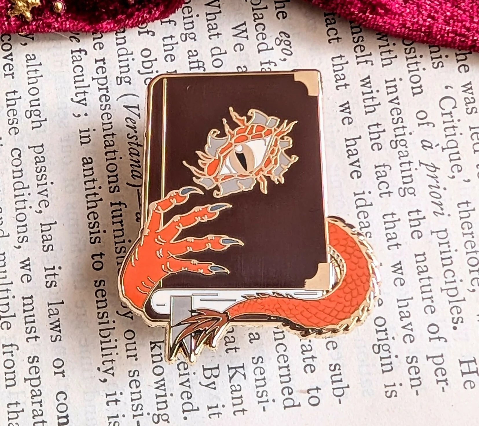 Dragon Book Enamel Pin
