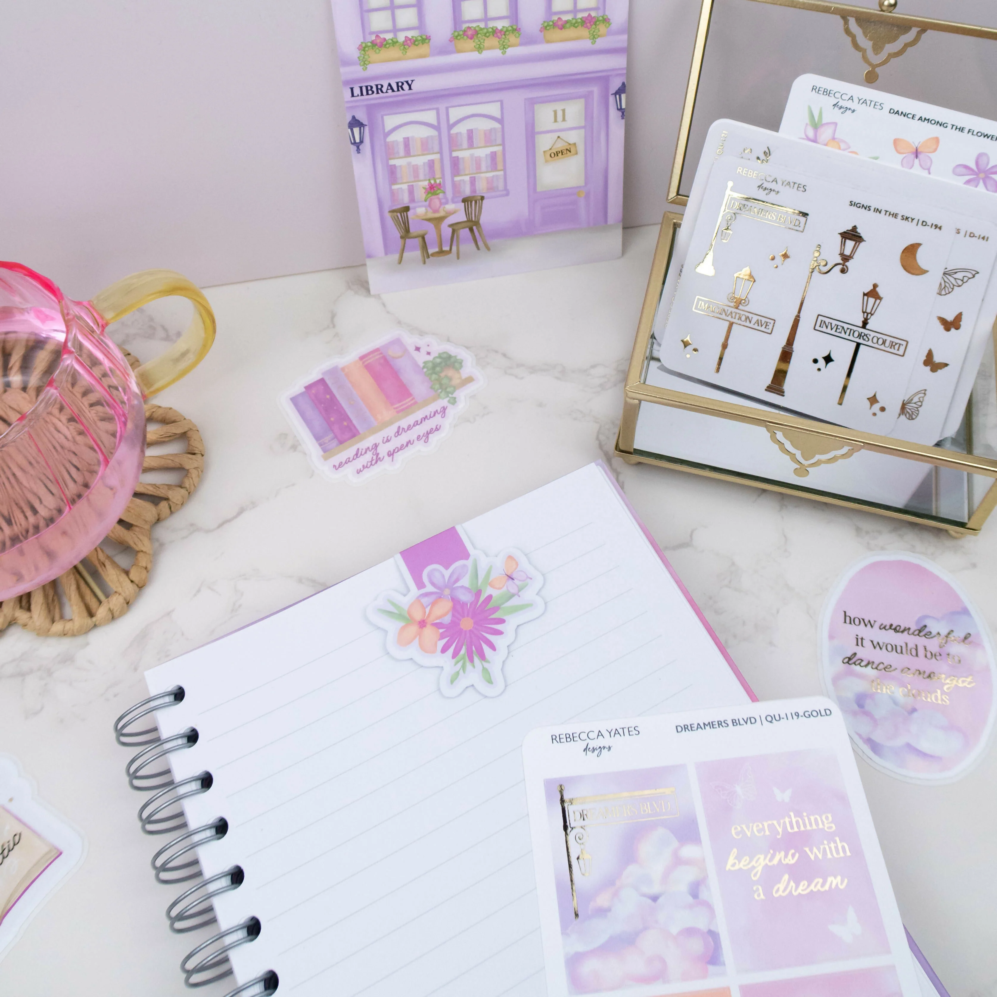 Dreamy Flowers - Magnetic Bookmark - Image 2