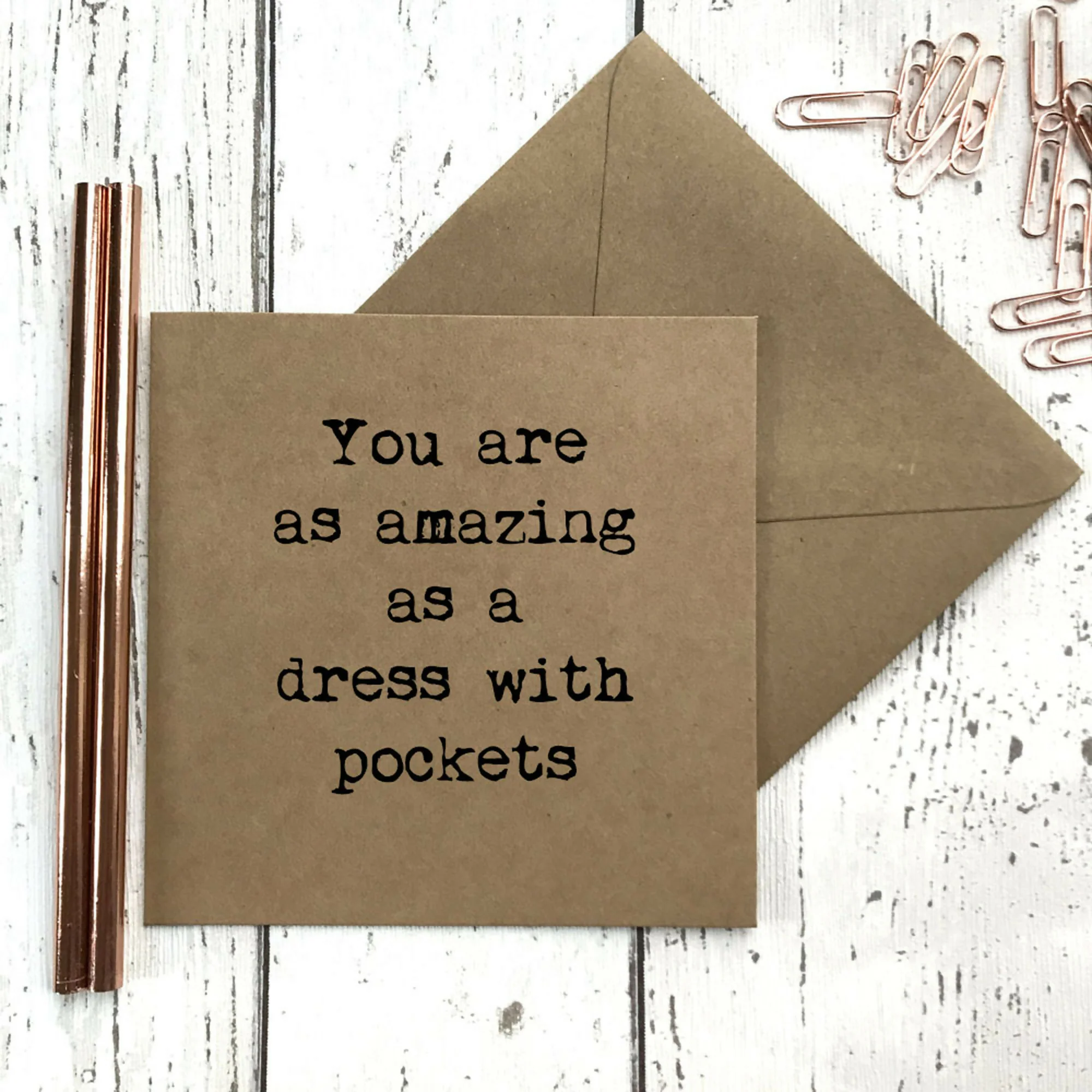 Dress With Pockets Greeting Card