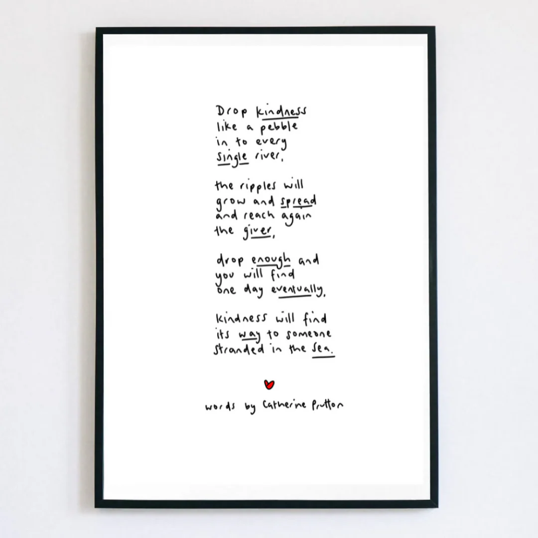 Drop Kindness Poem Print