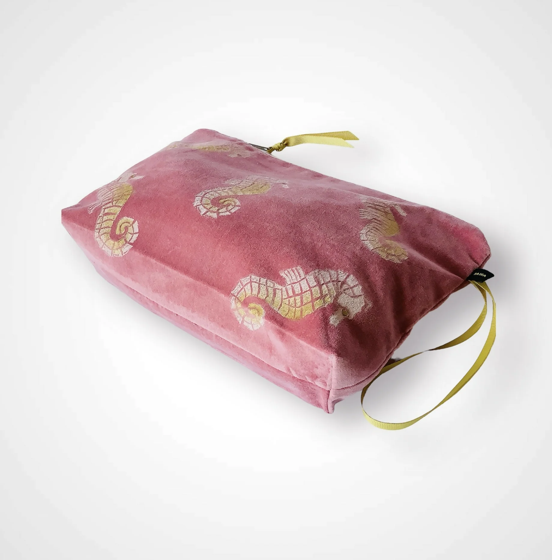 Dusty Pink Seahorses Makeup Bag - Image 5