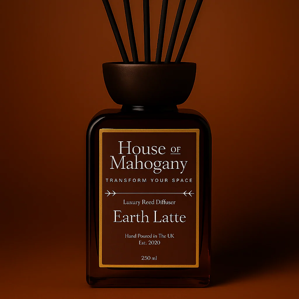 Earth Latte Reed Diffuser & Black Fibre Sticks - Image 2