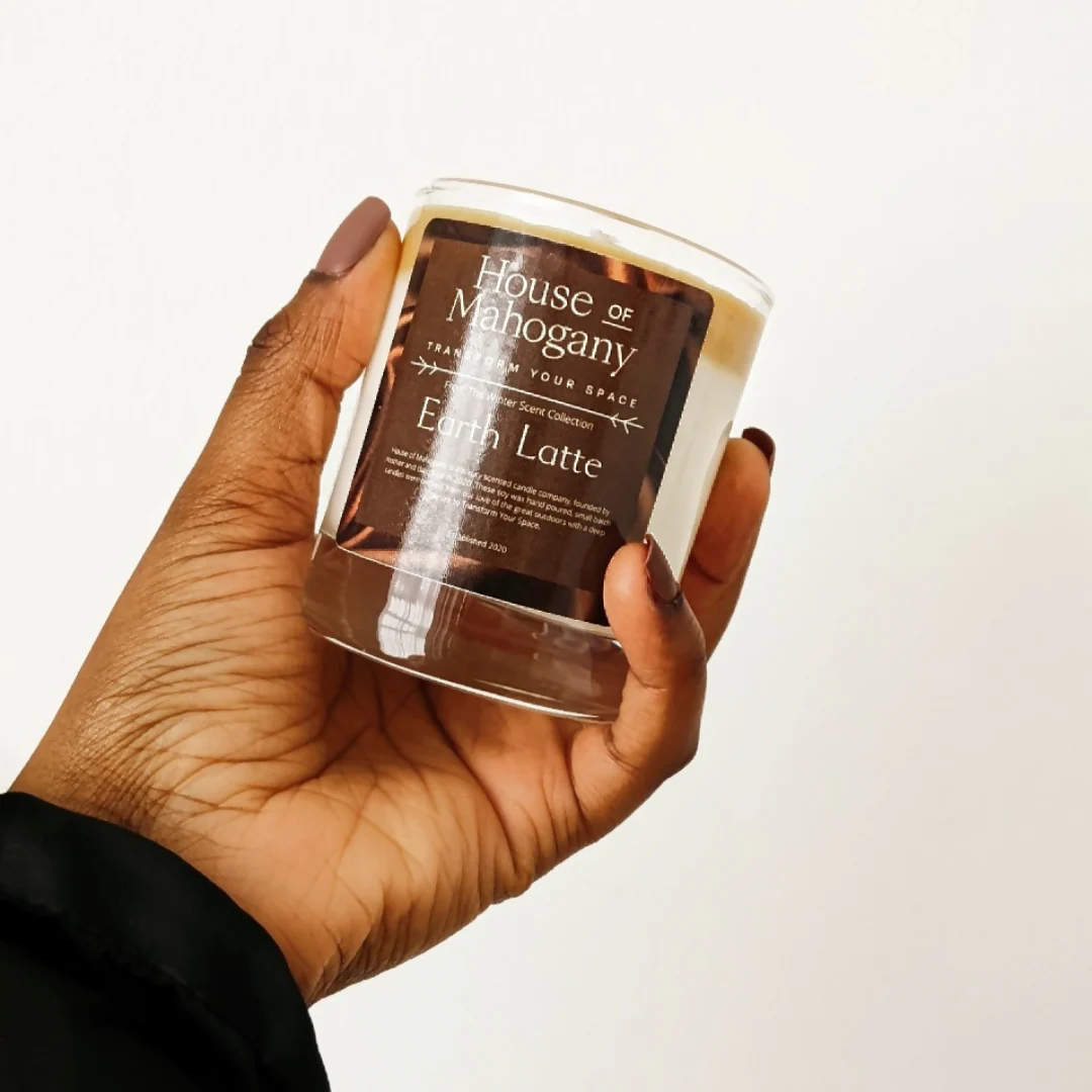 Earth Latte Soy Wax Scented Candle - Image 2