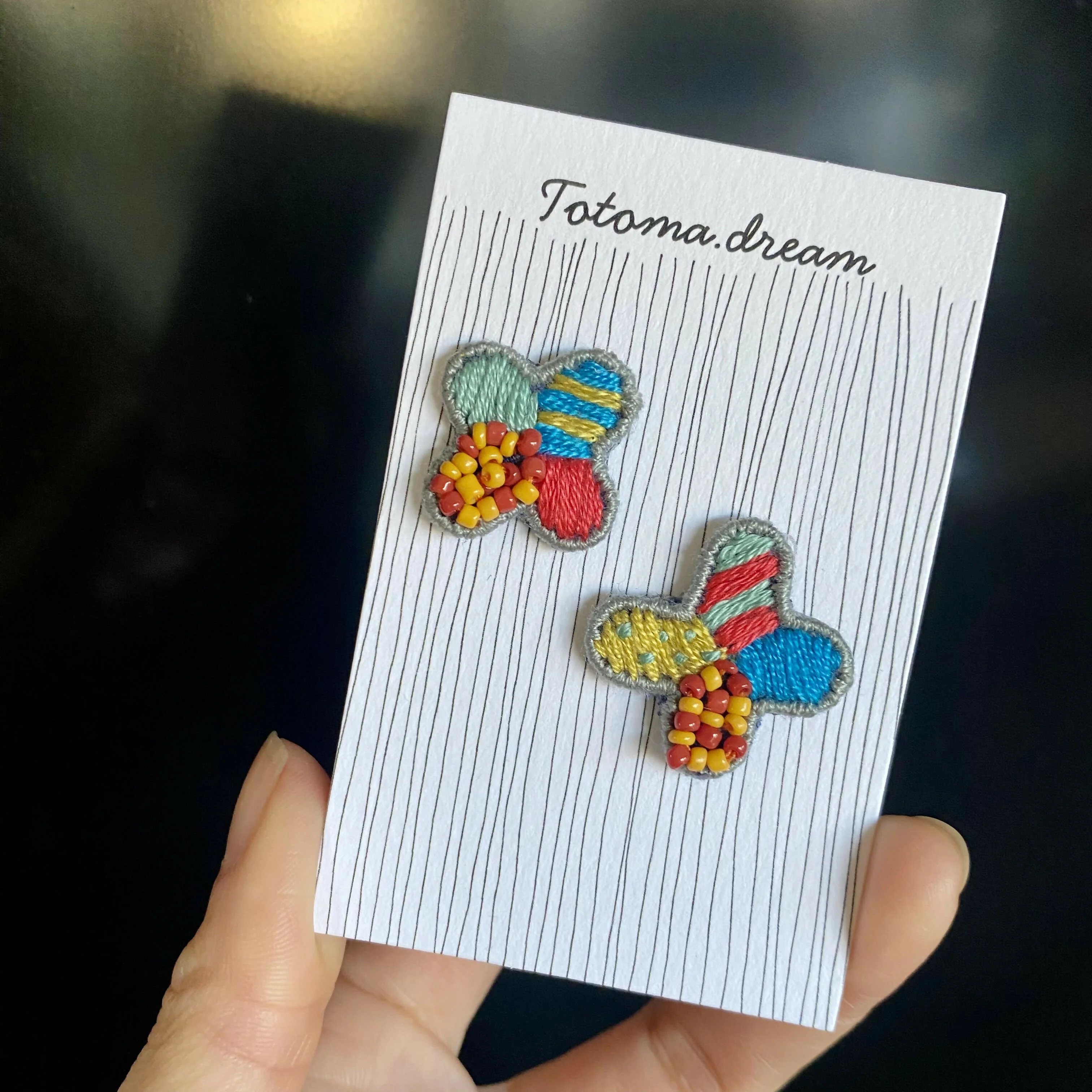 Embroidery Earrings (Petal) - Image 2