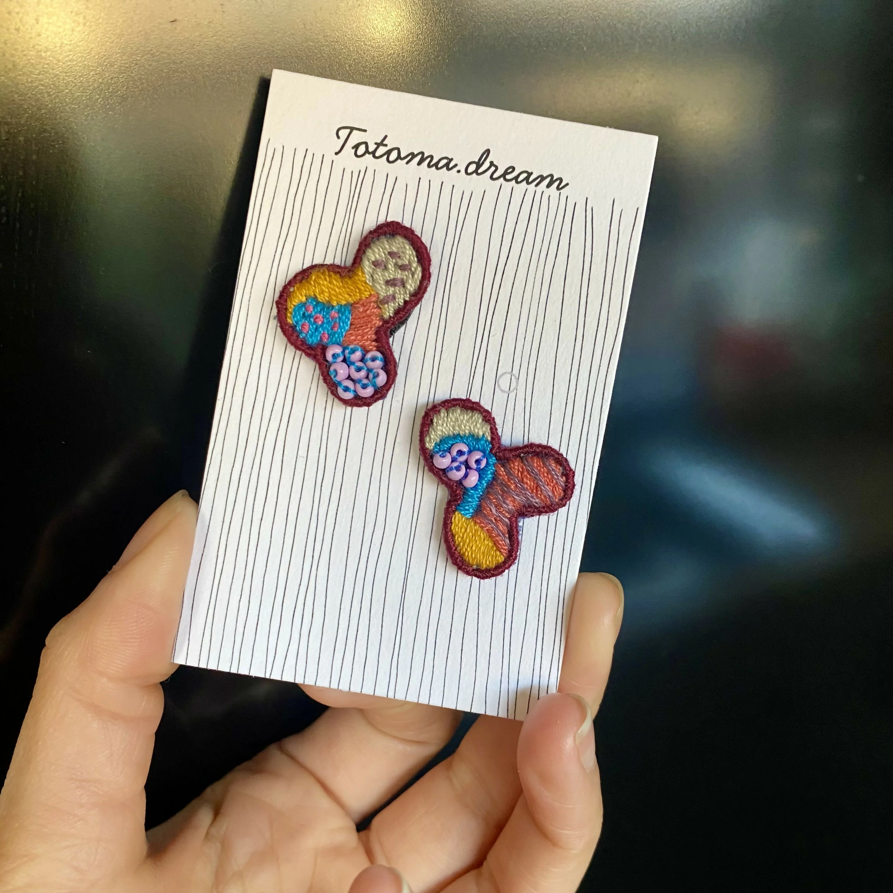 Embroidery Earrings (Petal) - Image 3