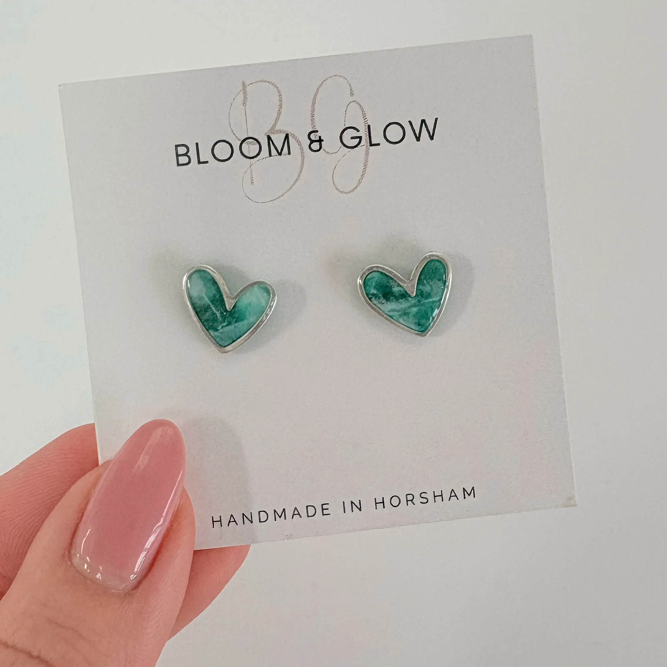 Emerald Crystal Effect Stud Earrings - Image 3