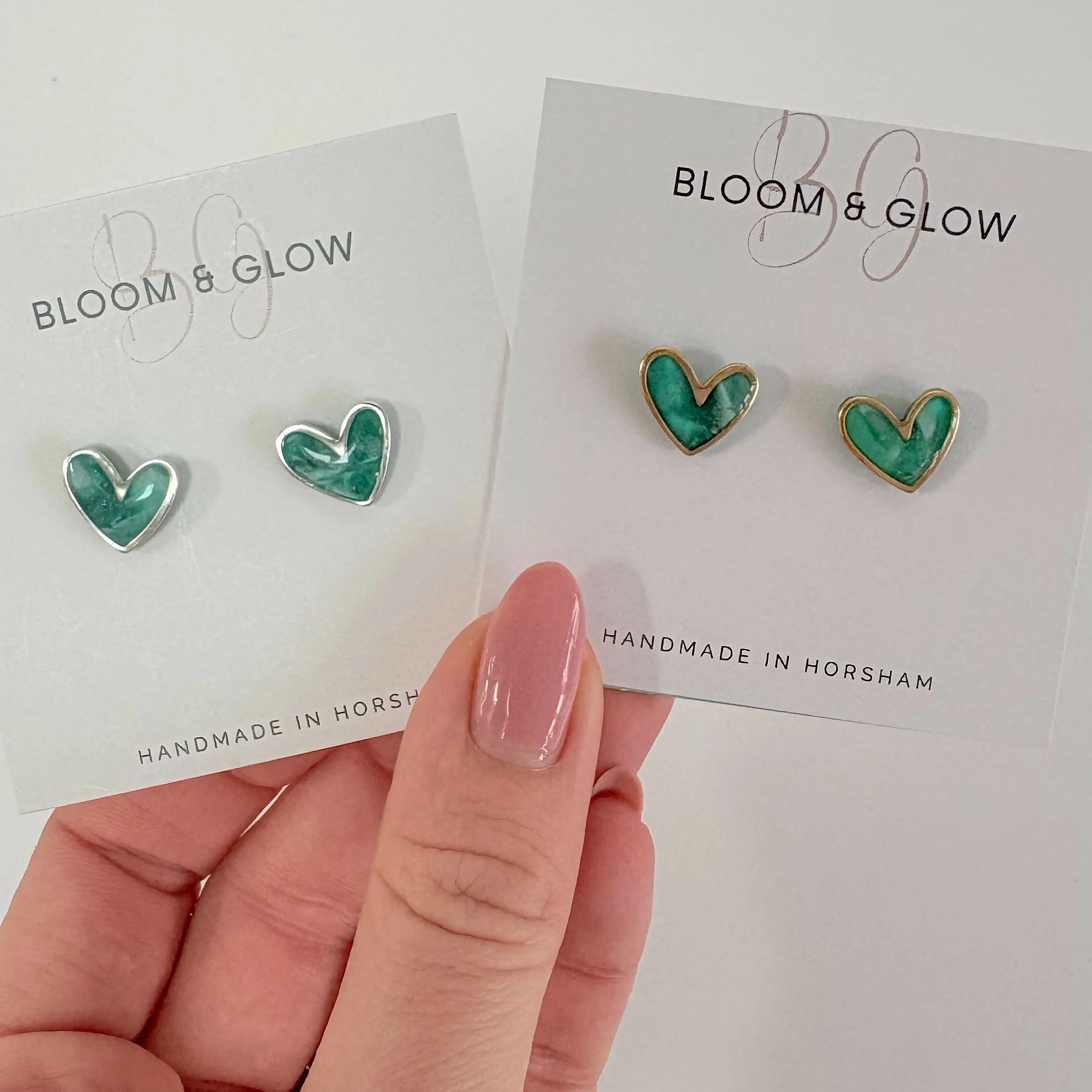 Emerald Crystal Effect Stud Earrings - Image 4