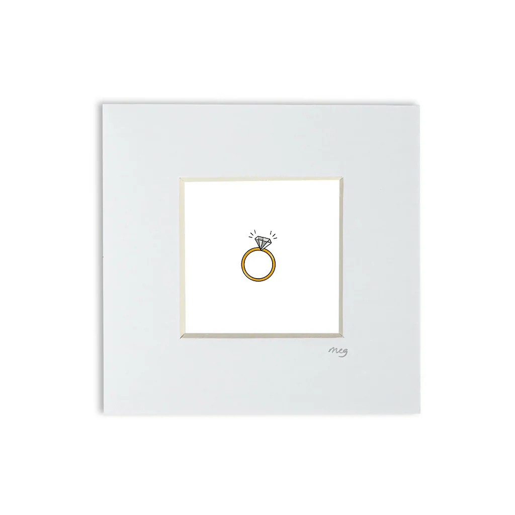 Engagement Ring 4x4" Mounted Mini Print