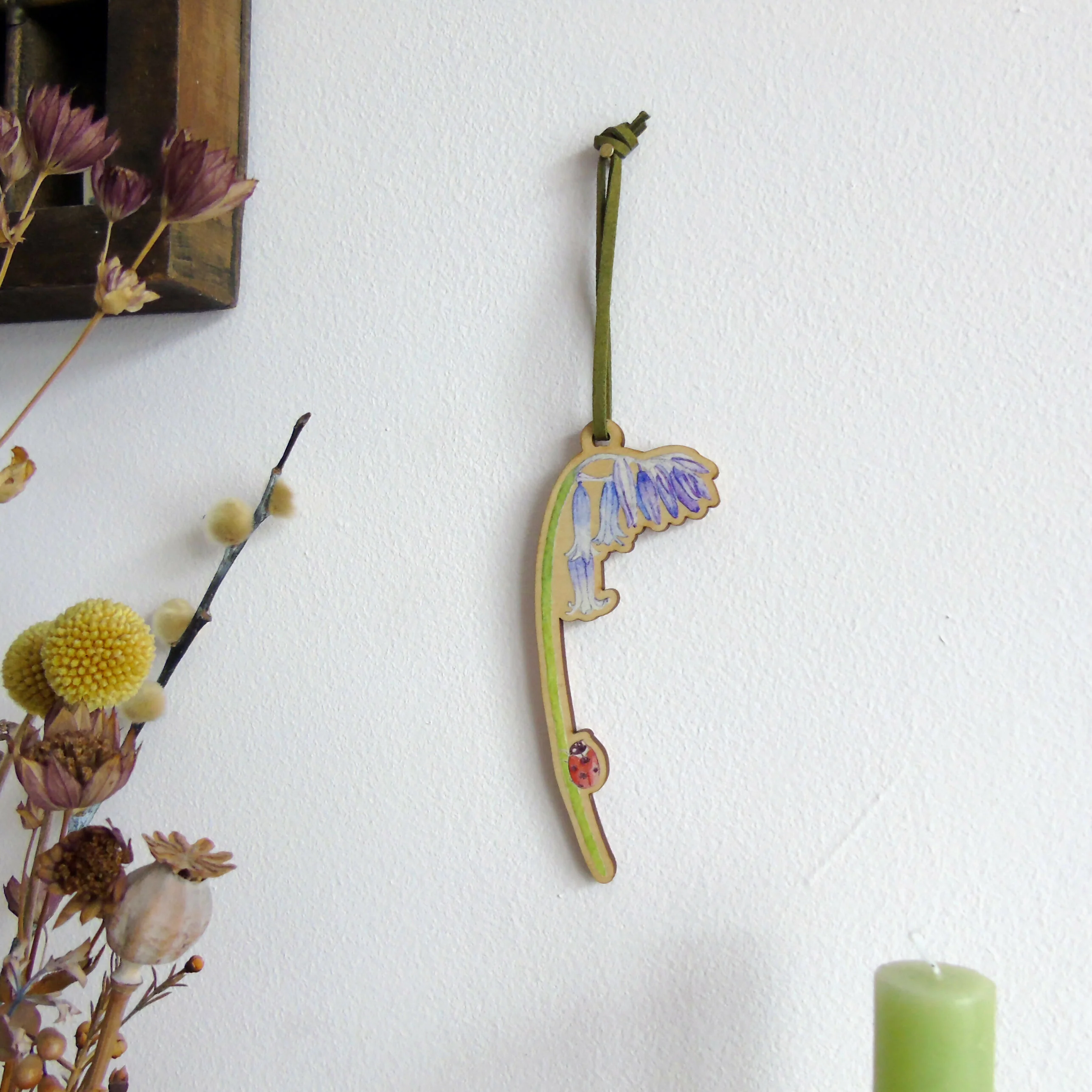 English Bluebell Hanging Wooden Decoration - Image 6