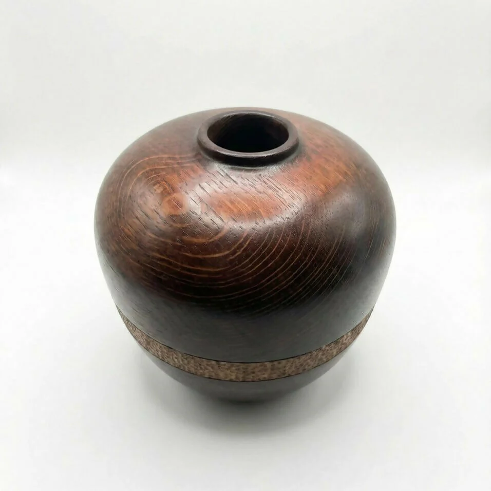 English Oak Hollow Form Vessel | Handmade Wooden Art | 5th Anniversary Gift - Image 4