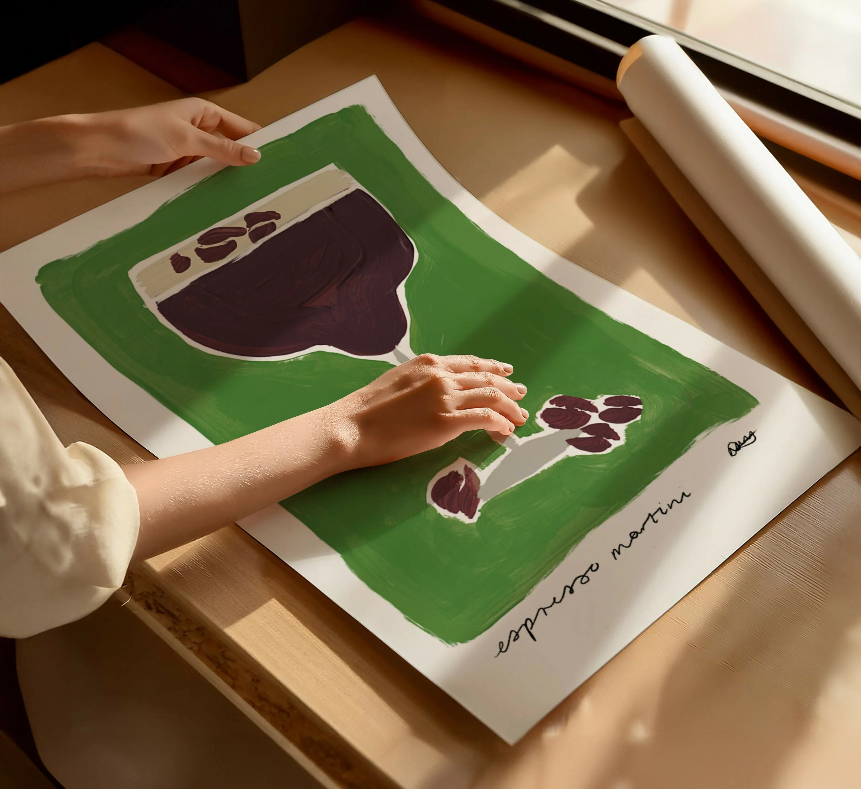 Espresso Martini Cocktail Art Print - Image 3