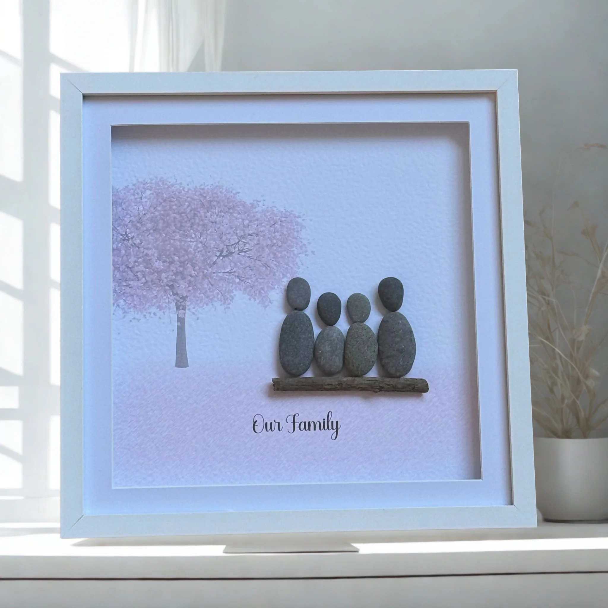 Family Blossom Tree Scene - Square Large - Image 2