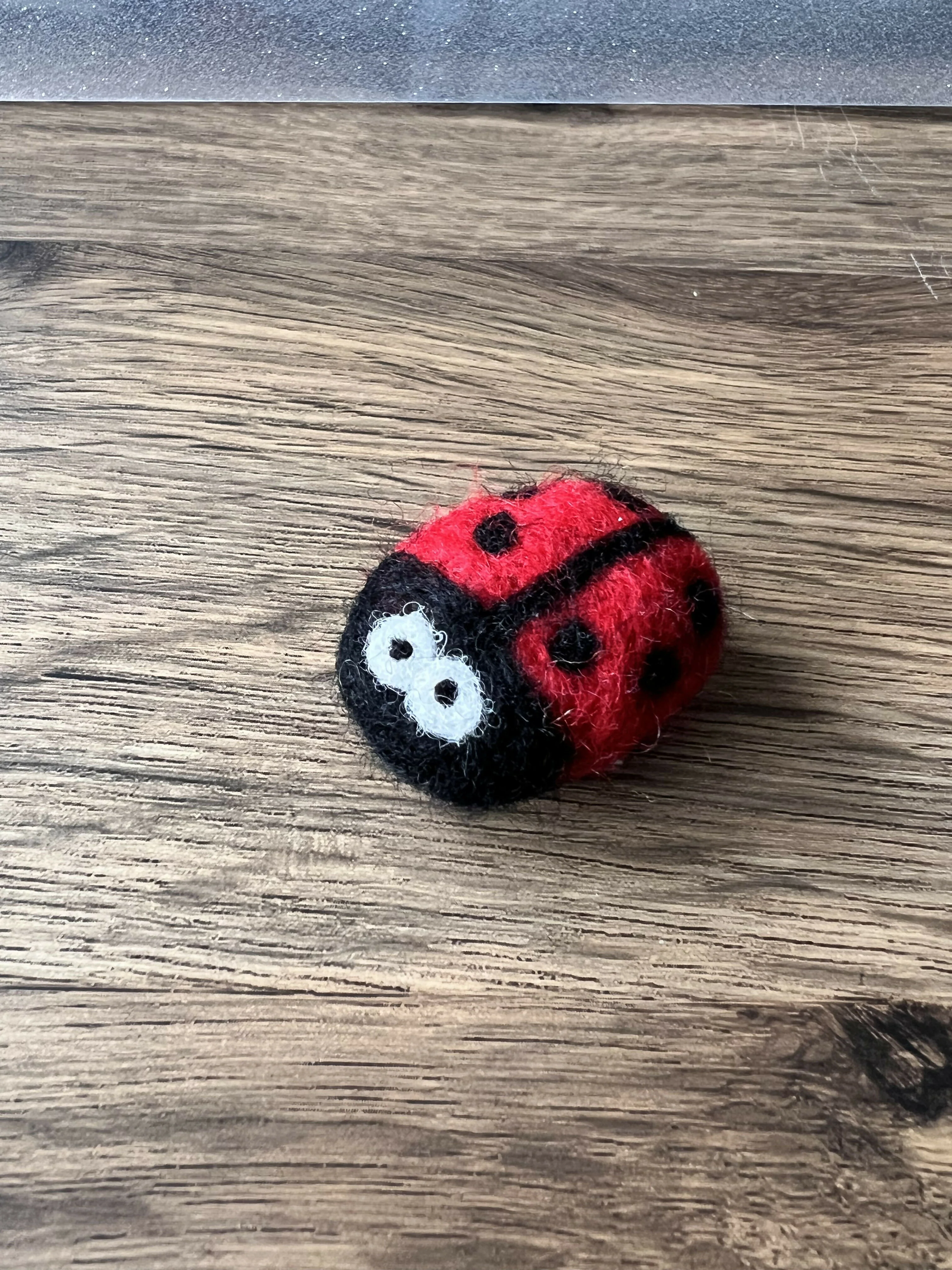 Felted Ladybird Keyring - Image 3