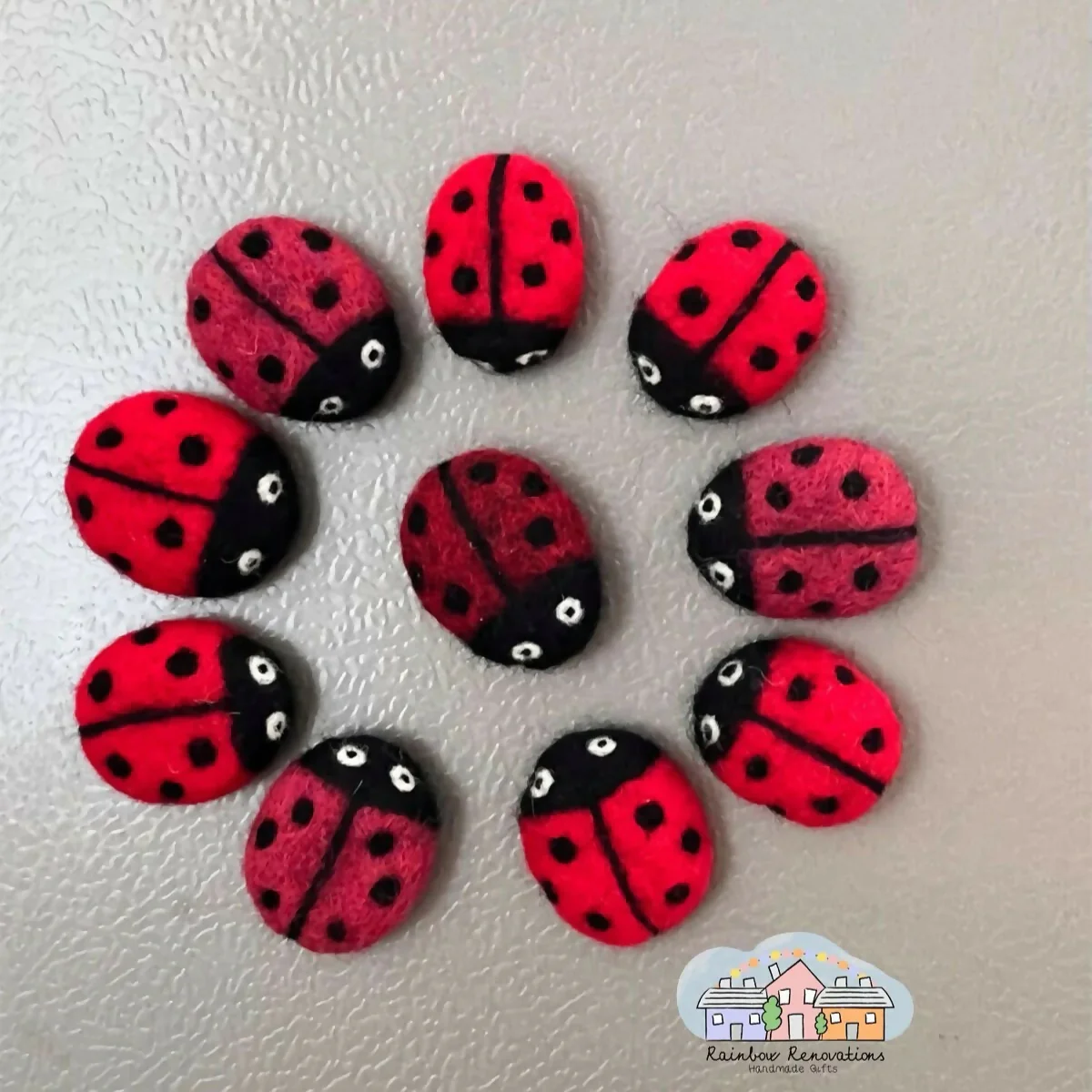 Felted Ladybird Magnet - Image 2