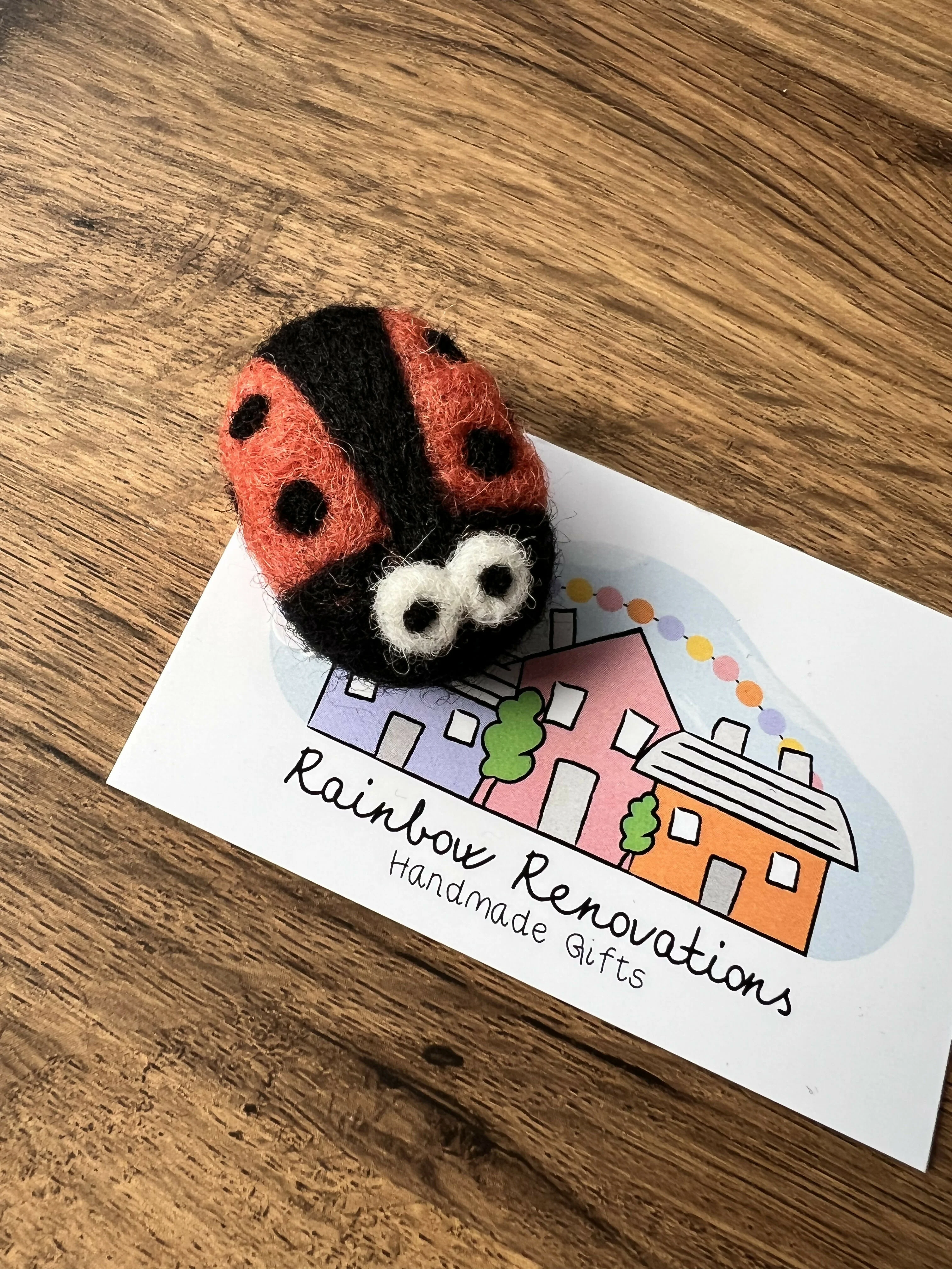 Felted Ladybird Magnet - Image 8