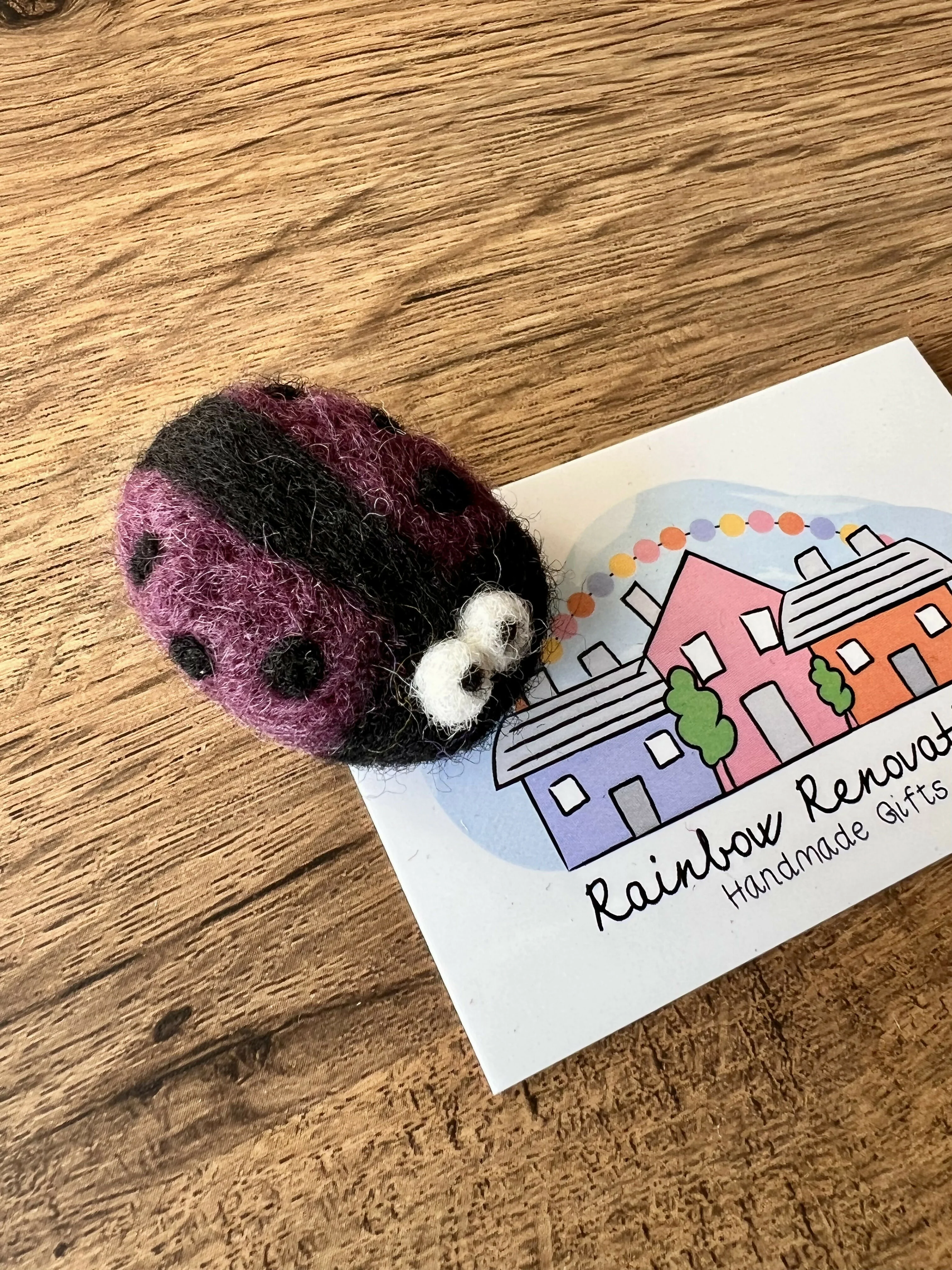 Felted Ladybird Magnet - Image 9