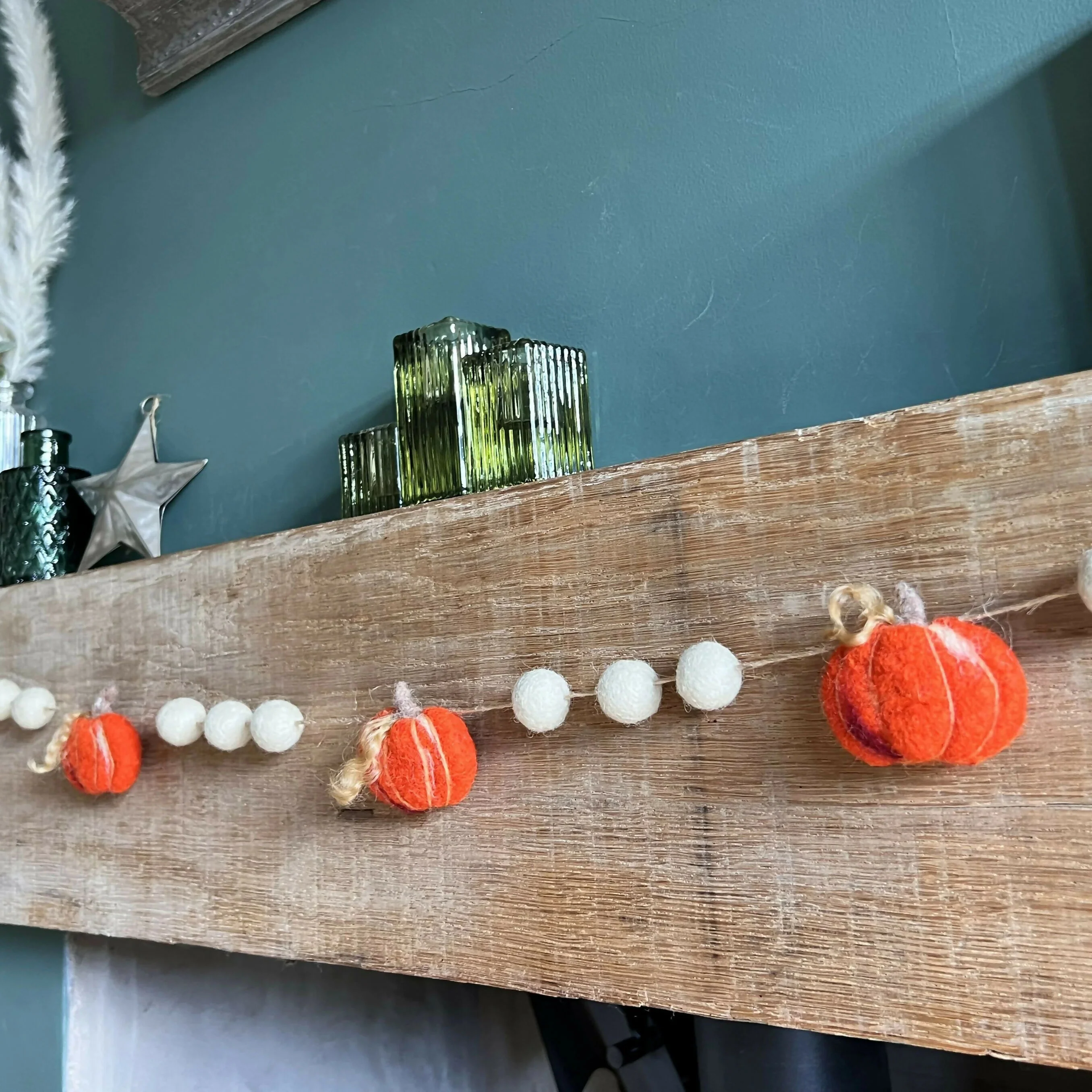 Felted Pumpkin Garland